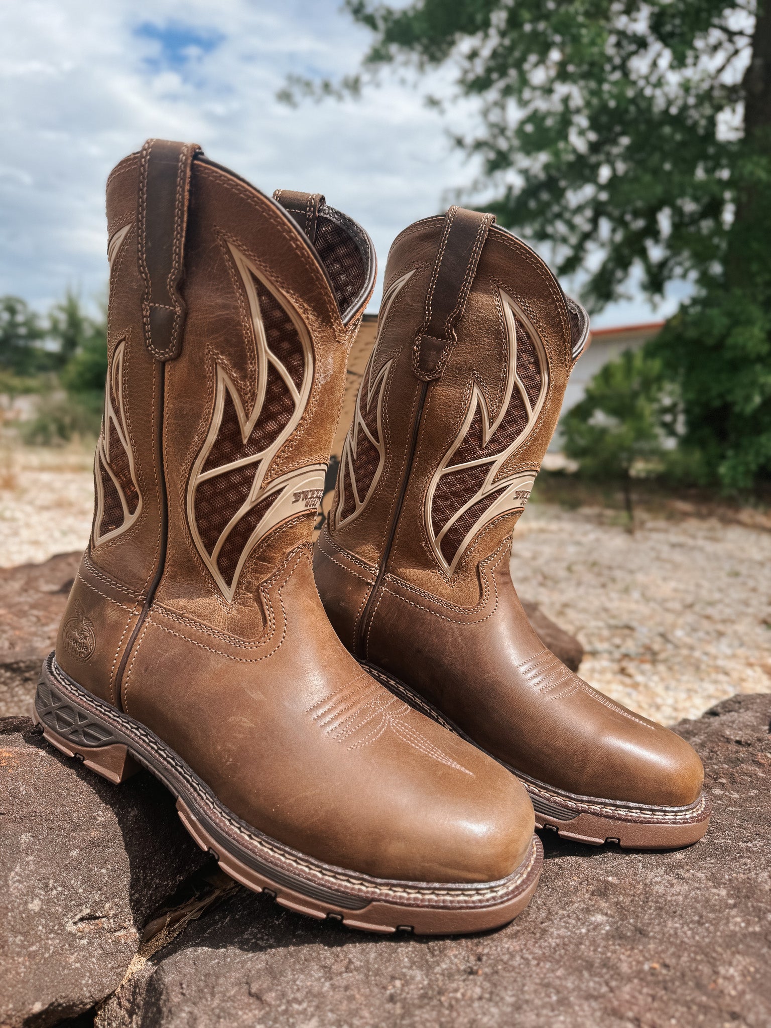 Men's Georgia Boot Carbo-Tec FLX Alloy Toe Pull-on with InsulKul™ Work Boot