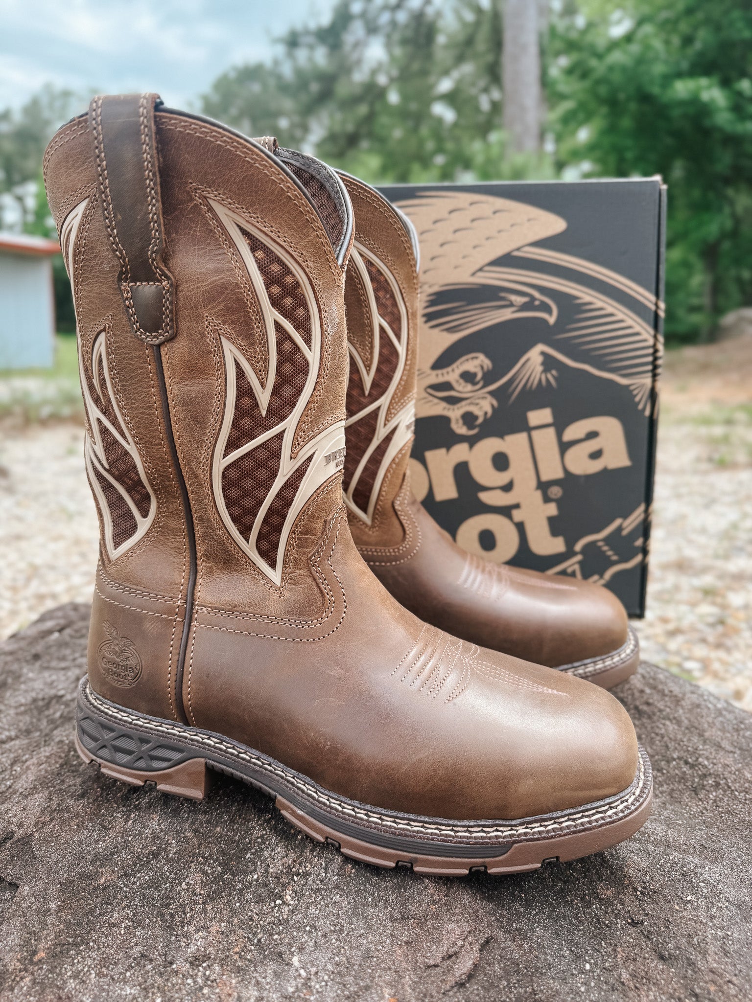 Men's Georgia Boot Carbo-Tec FLX Alloy Toe Pull-on with InsulKul™ Work Boot