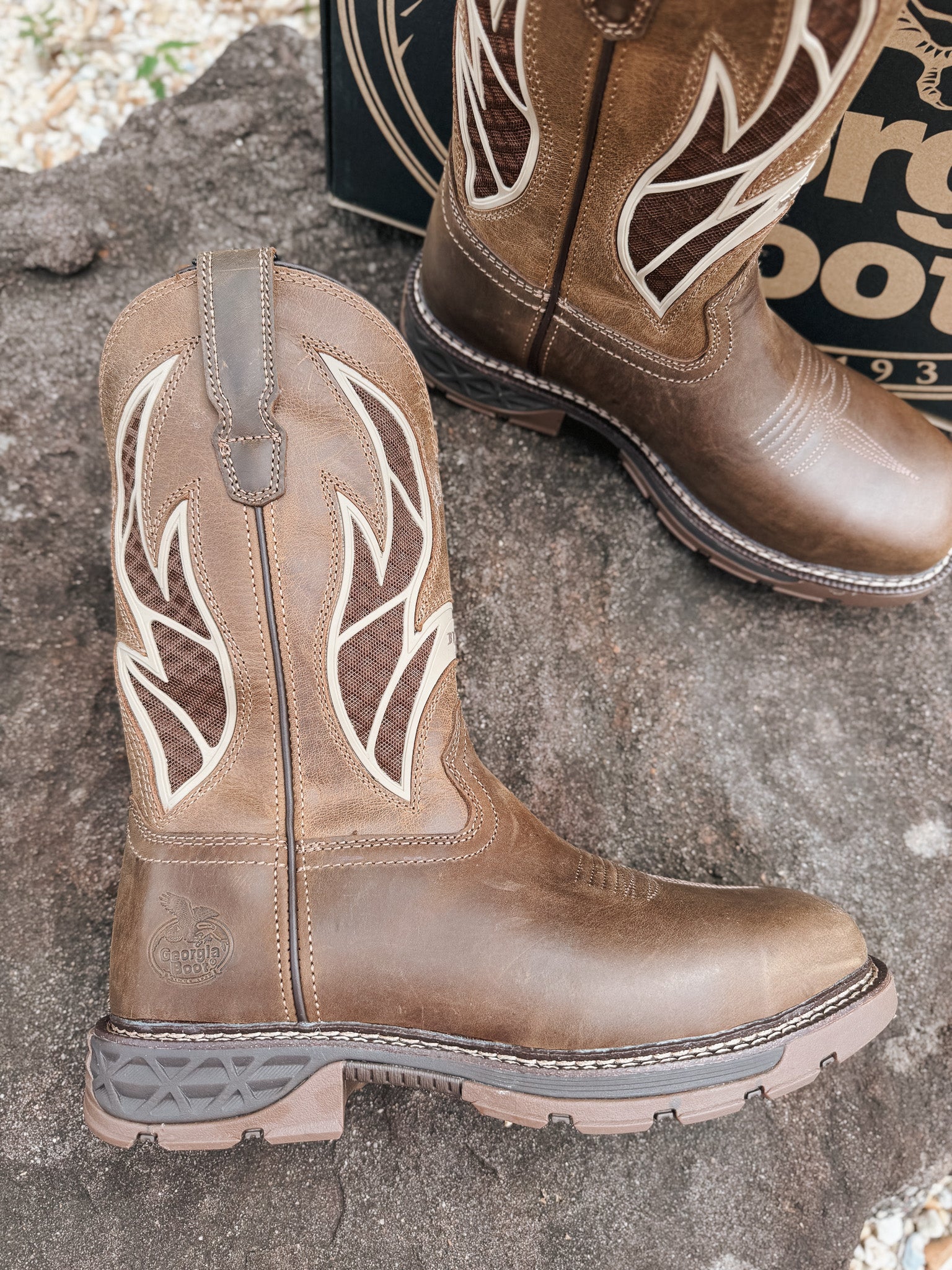 Men's Georgia Boot Carbo-Tec FLX Alloy Toe Pull-on with InsulKul™ Work Boot