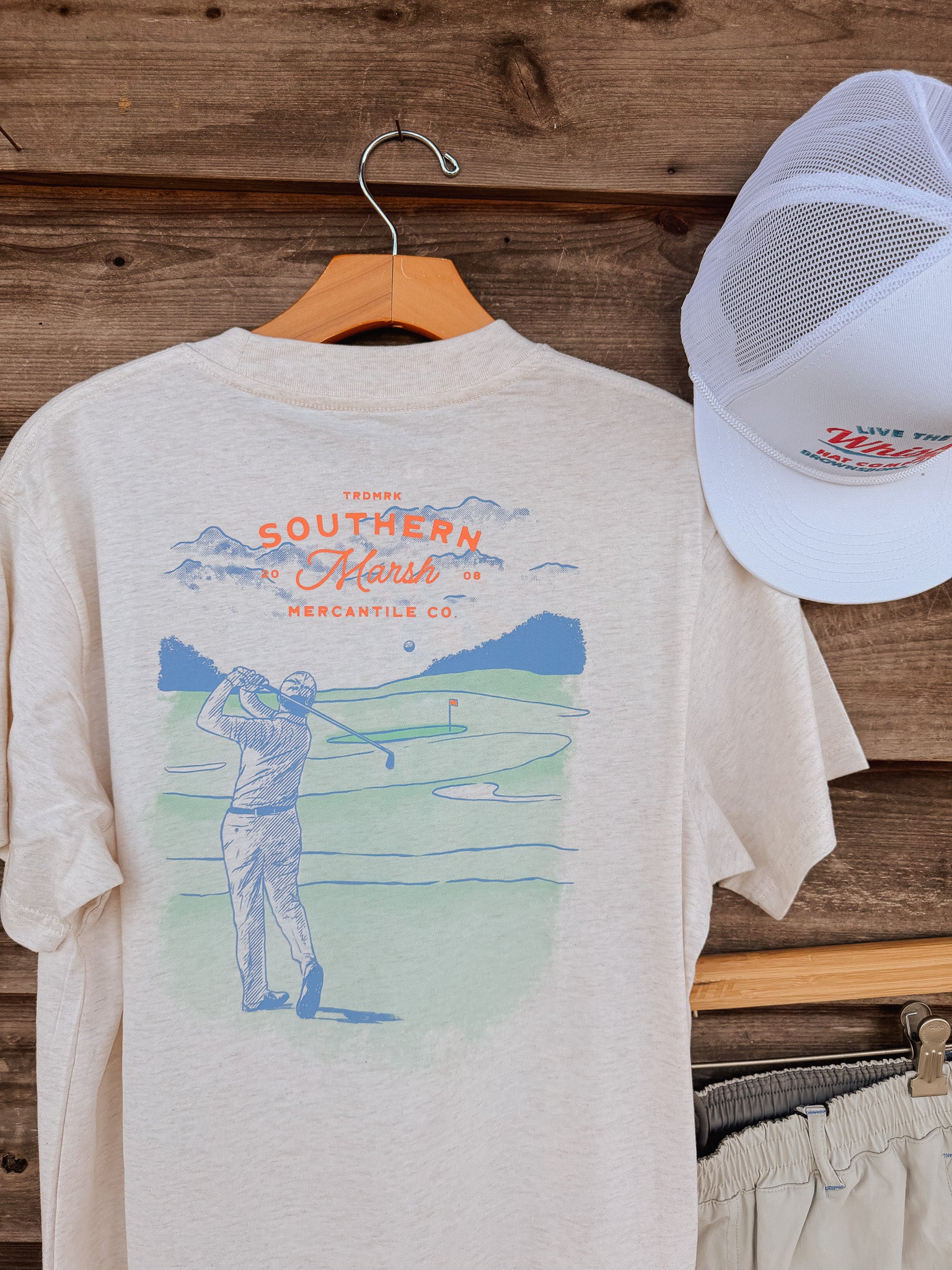 Southern Marsh Pin High T-Shirt in Washed Pebble