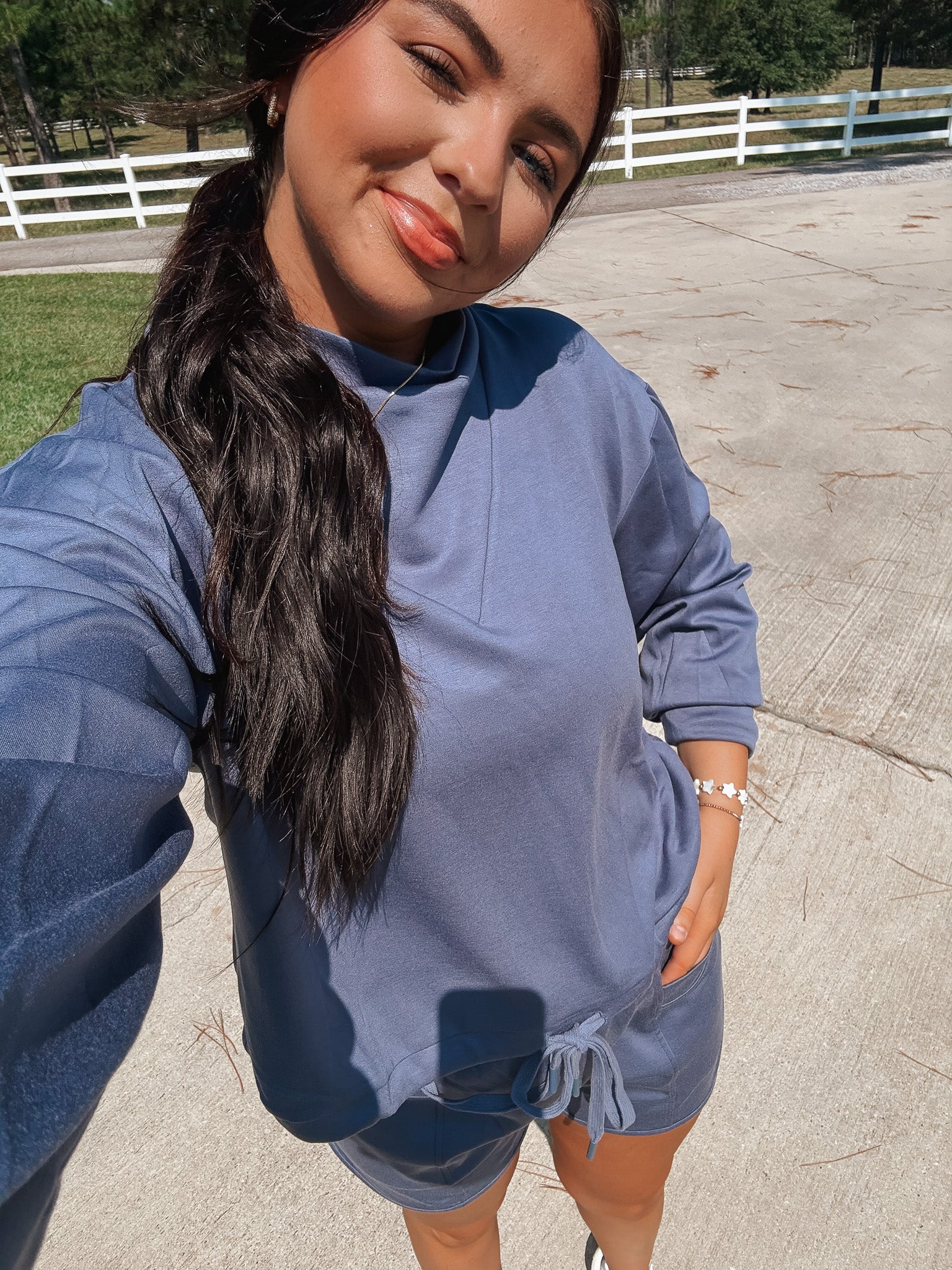 Easy Street Slate Blue Top