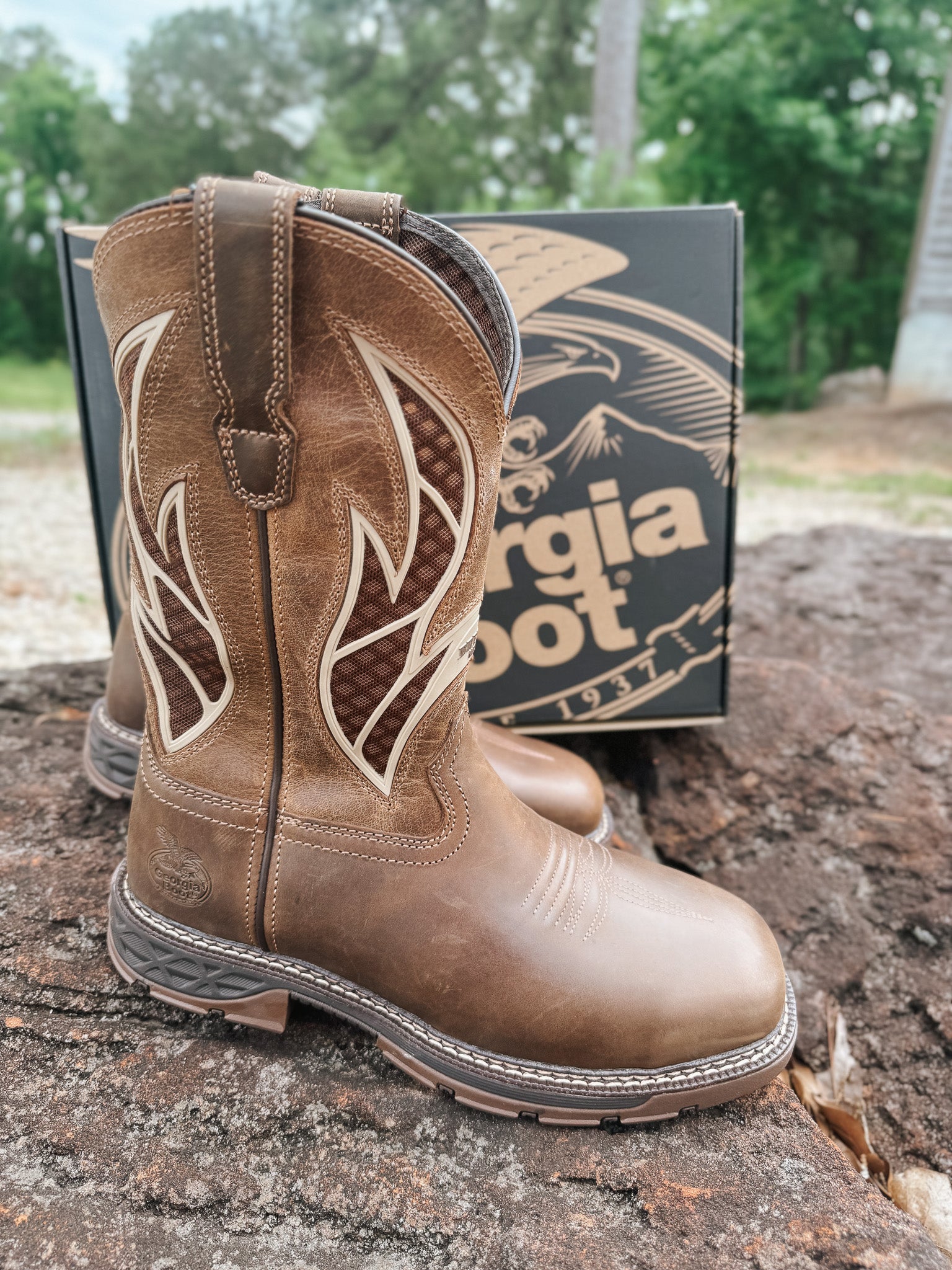 Men's Georgia Boot Carbo-Tec FLX Alloy Toe Pull-on with InsulKul™ Work Boot