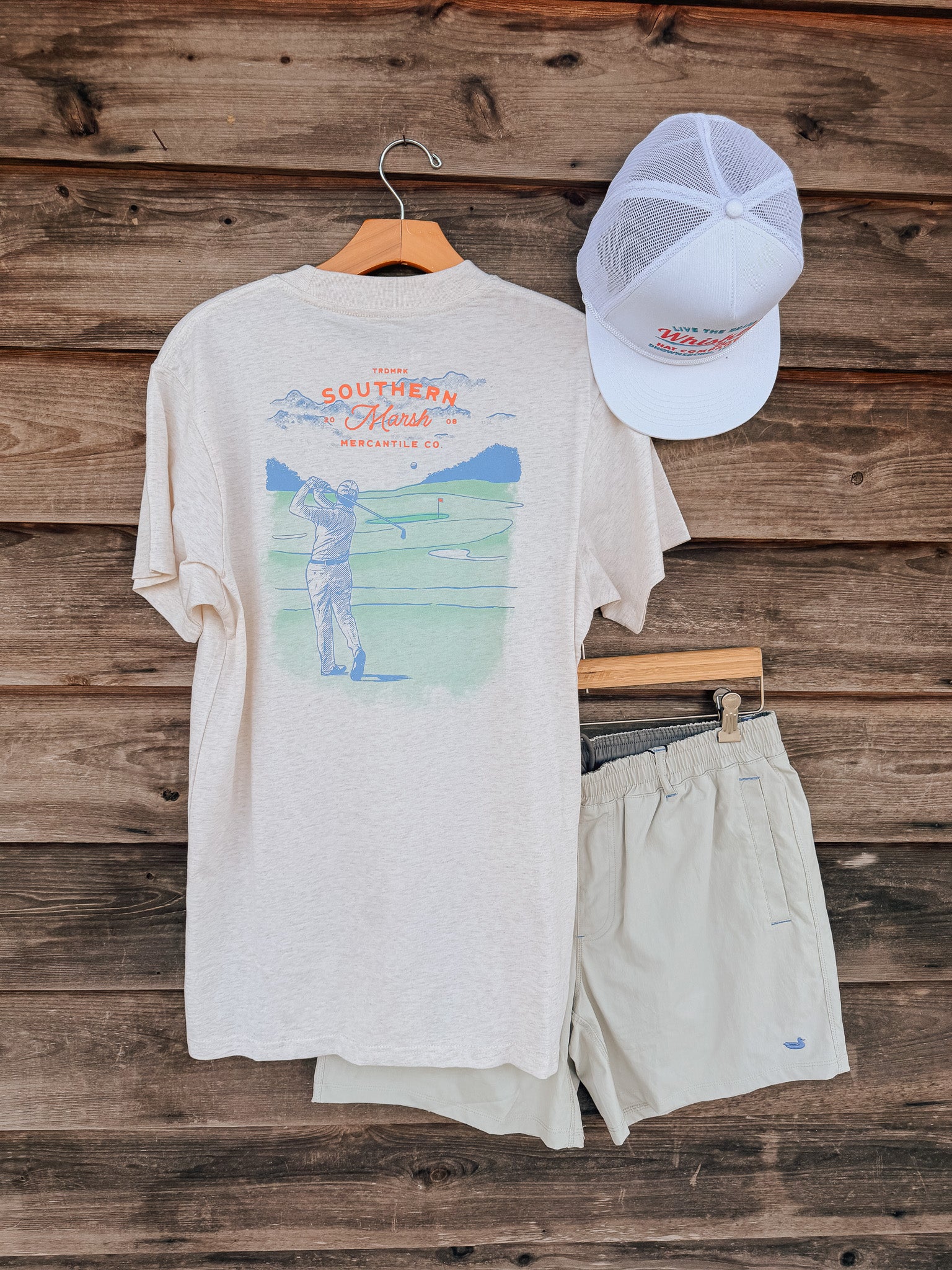 Southern Marsh Pin High T-Shirt in Washed Pebble