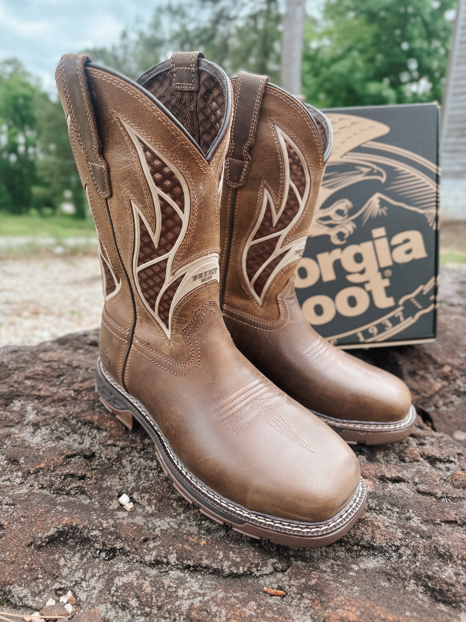 Men's Georgia Boot Carbo-Tec FLX Alloy Toe Pull-on with InsulKul™ Work Boot