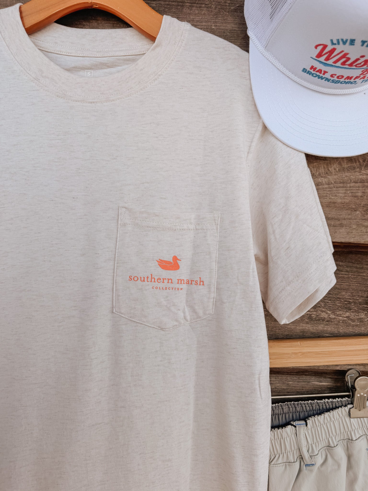 Southern Marsh Pin High T-Shirt in Washed Pebble
