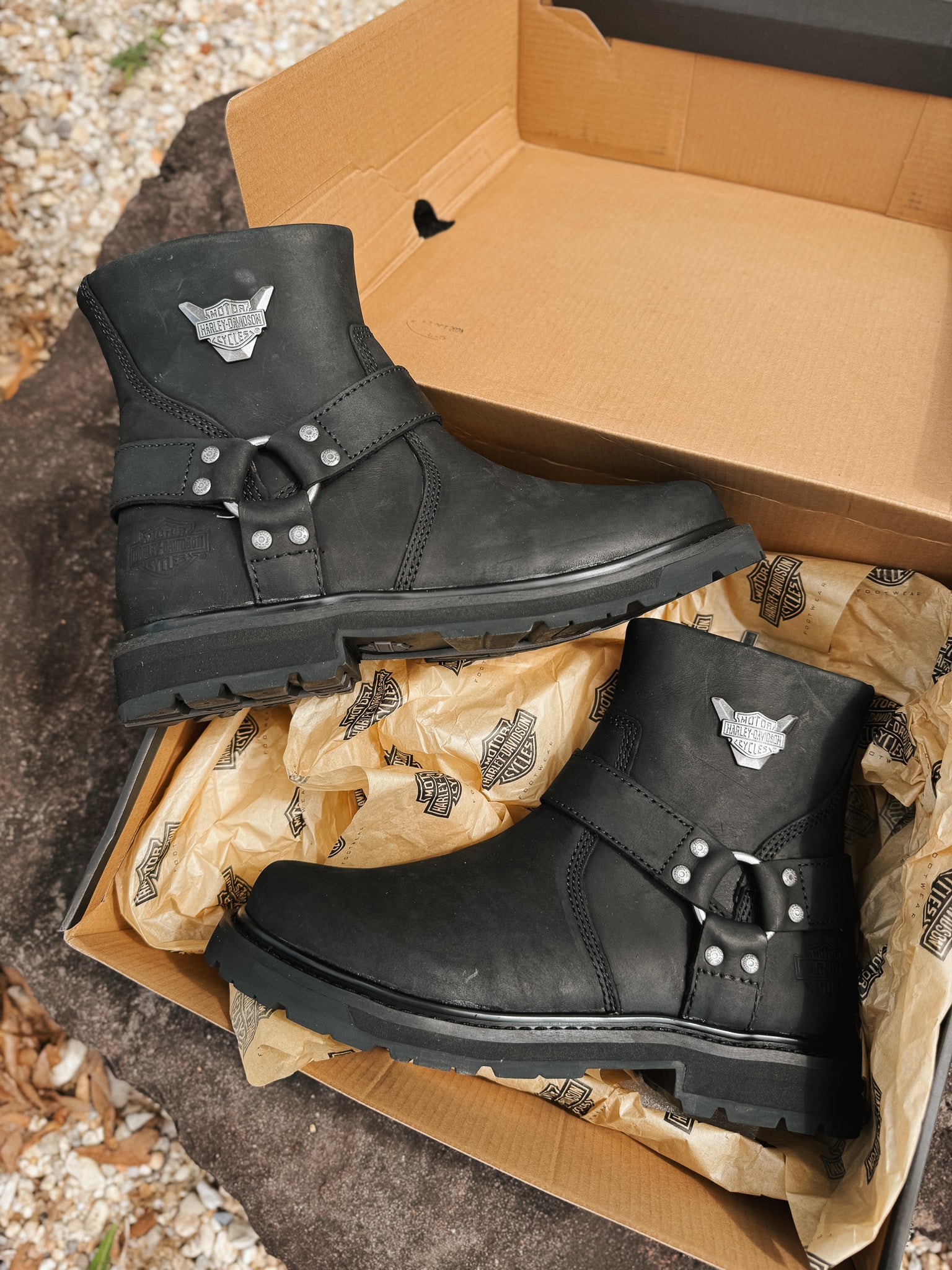 Men's Harley Davidson Rambert Harness Leather Riding Boot