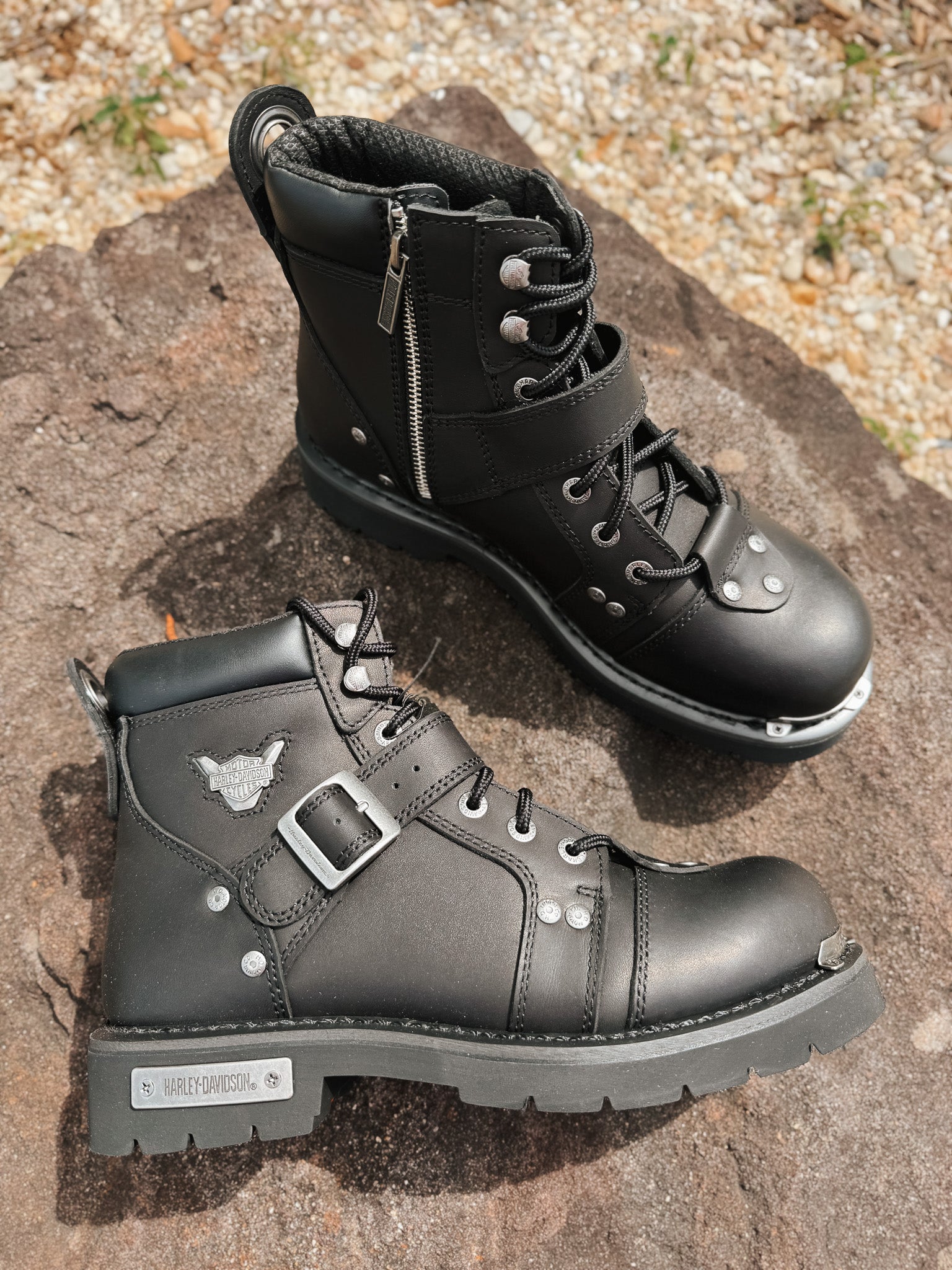 Men's Harley-Davidson Brake Buckle Black 6.00-Inch Motorcycle Boots