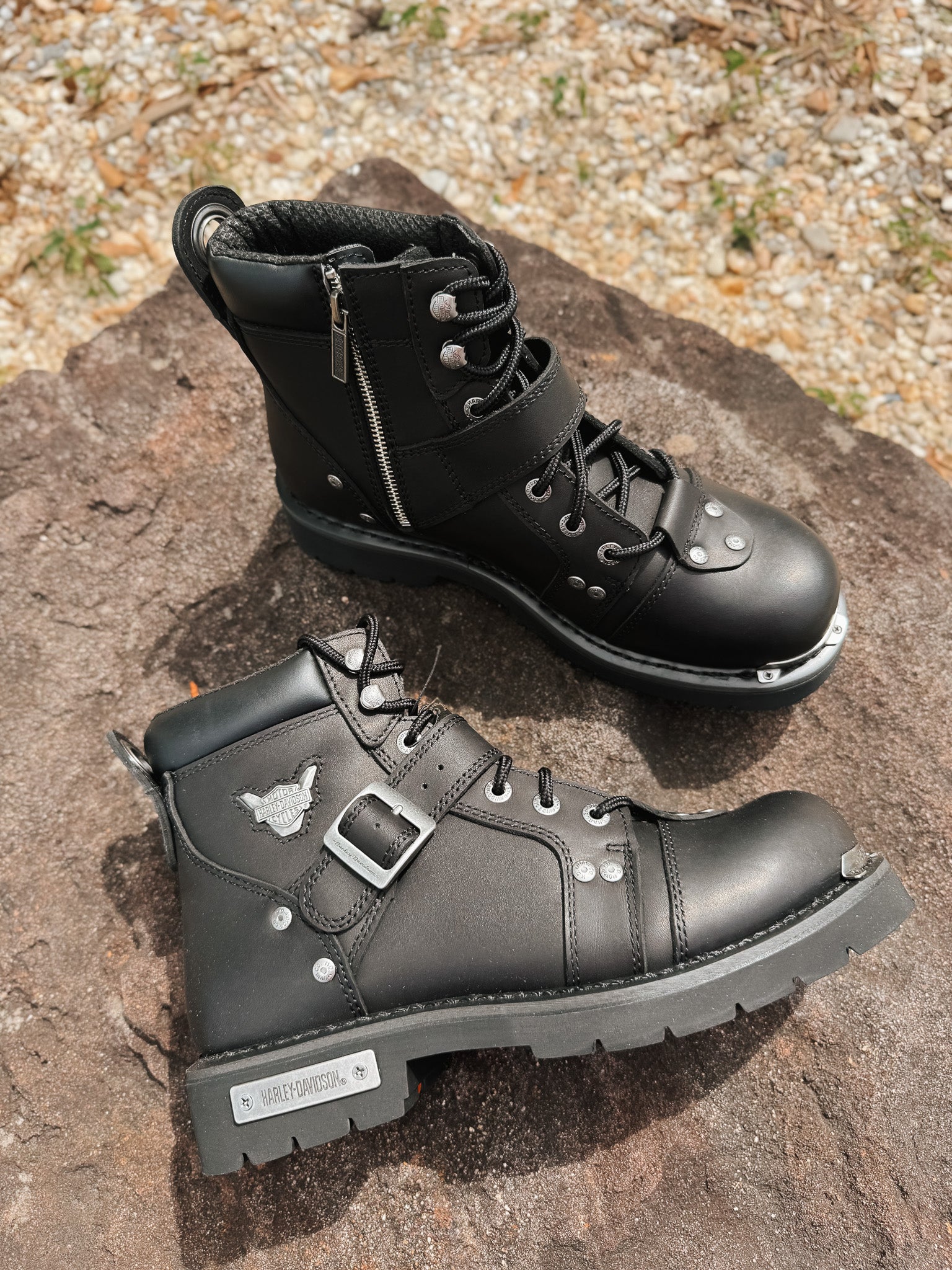 Men's Harley-Davidson Brake Buckle Black 6.00-Inch Motorcycle Boots