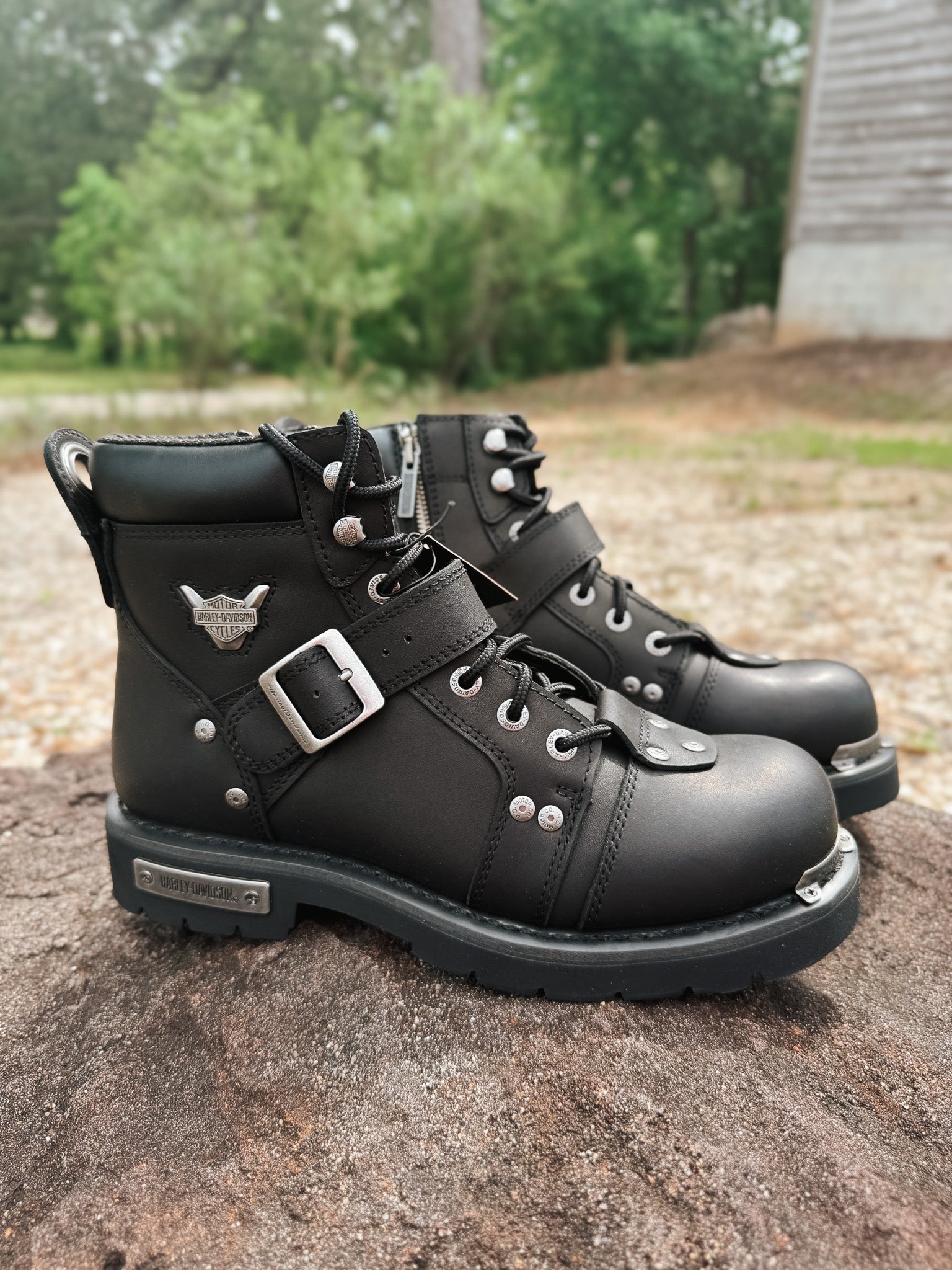 Men's Harley-Davidson Brake Buckle Black 6.00-Inch Motorcycle Boots