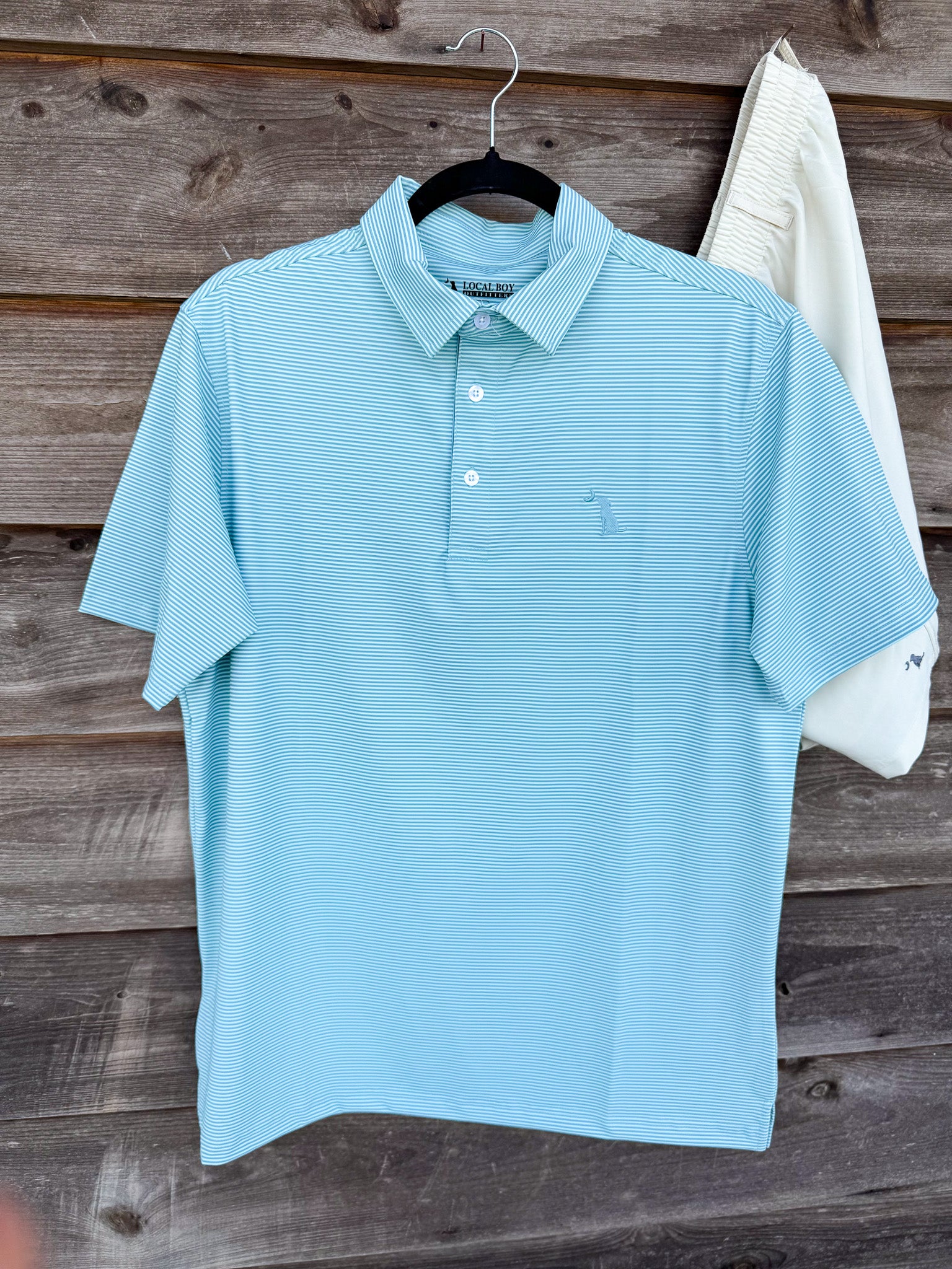 Men's Local Boy Outfitters Palms Polo in Dark Teal/Teal