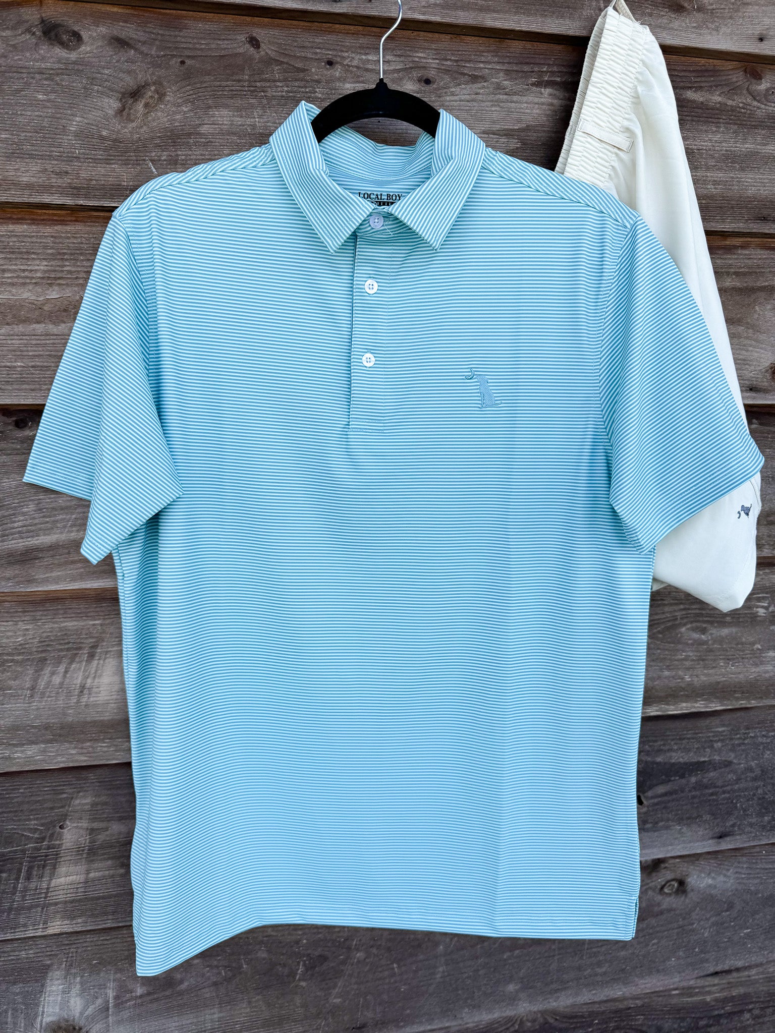Men's Local Boy Outfitters Palms Polo in Dark Teal/Teal