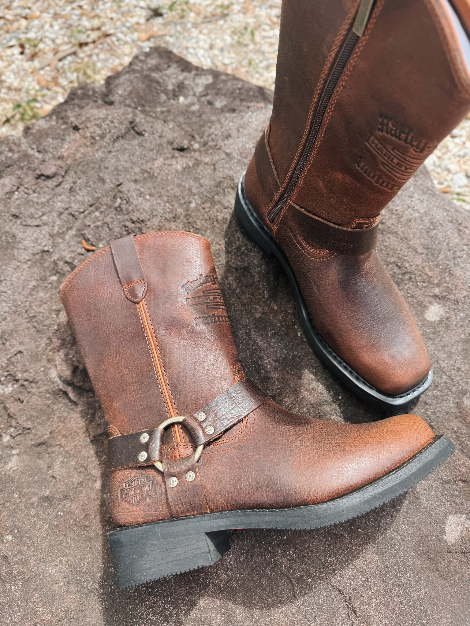 Men's Harley-Davidson Hustin West 11-Inch Brown Motorcycle Boots