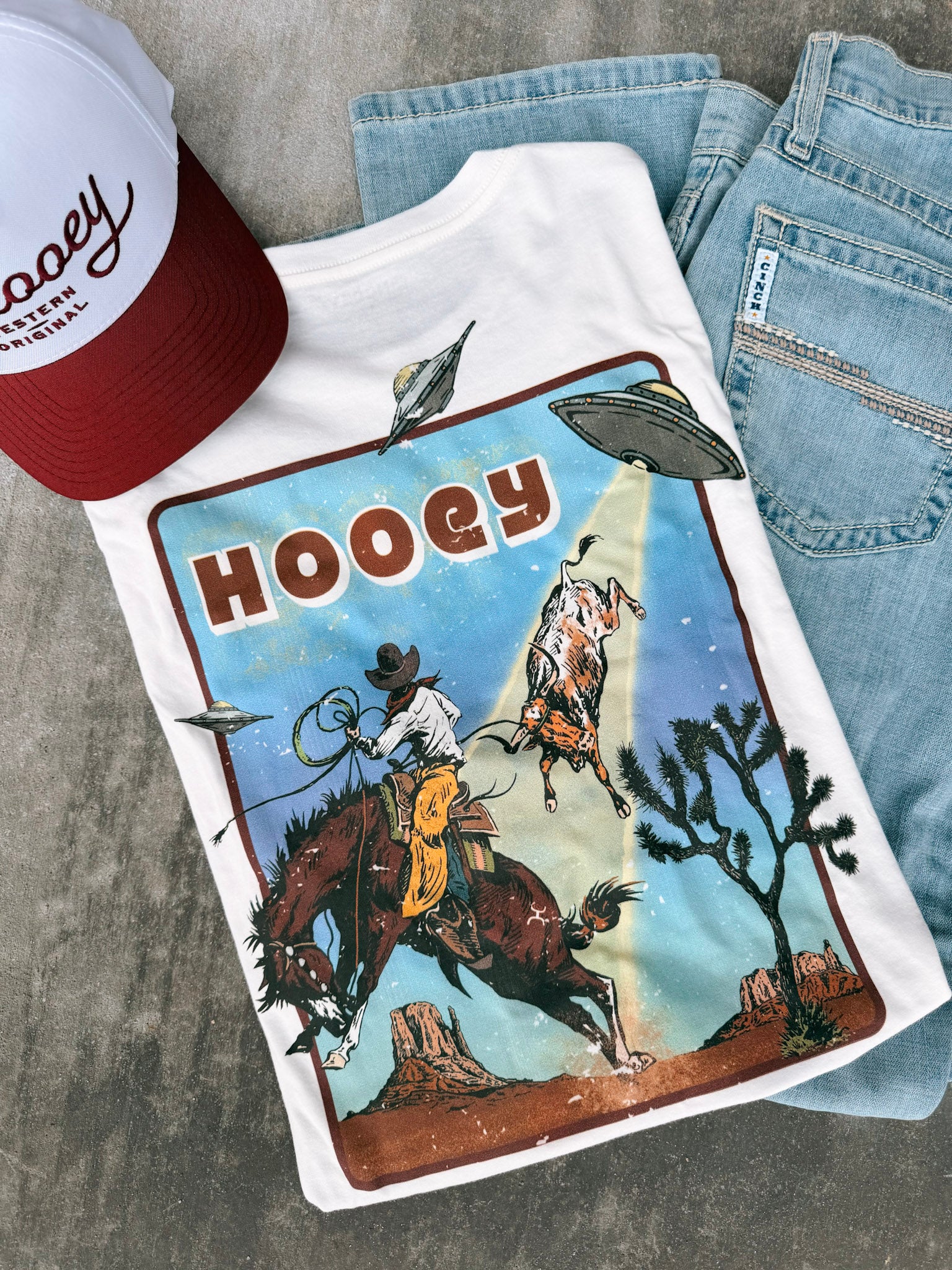 Men's Hooey "Space Rustler" T-Shirt in Cream