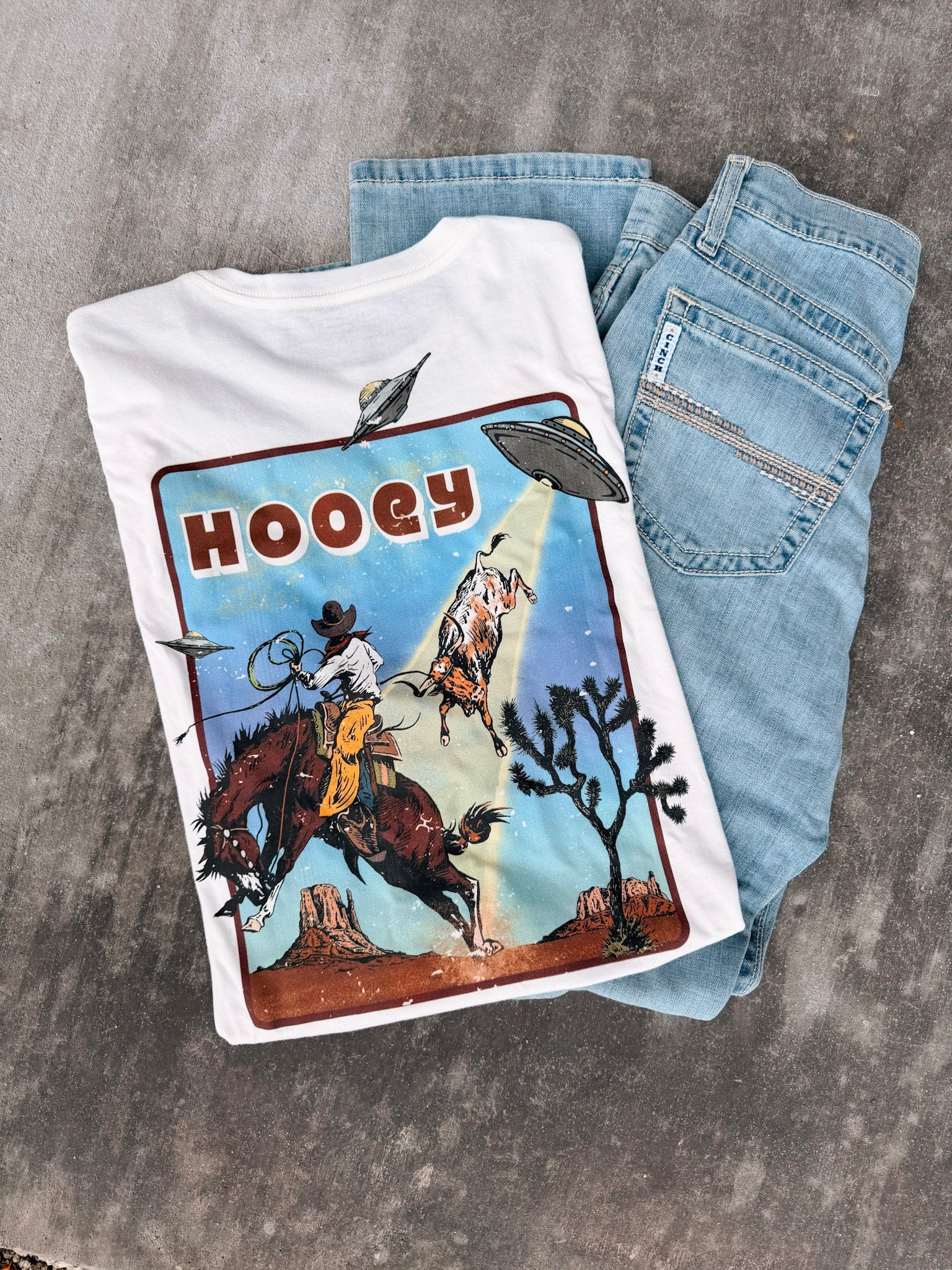 Men's Hooey "Space Rustler" T-Shirt in Cream