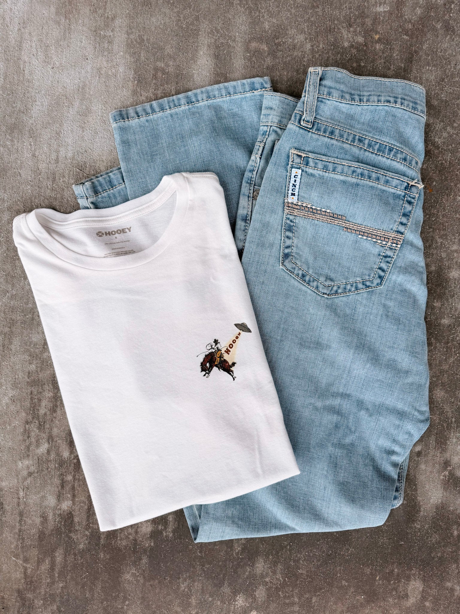 Men's Hooey "Space Rustler" T-Shirt in Cream