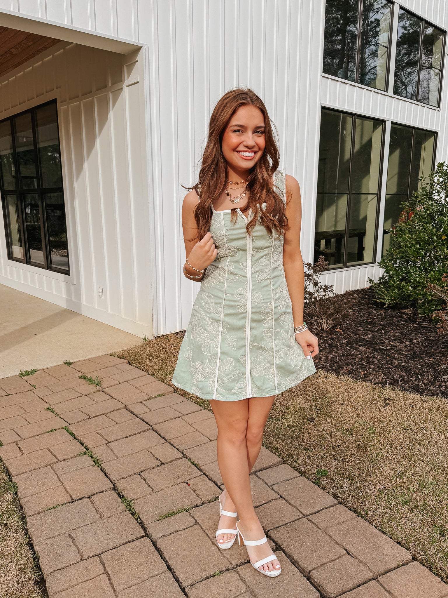 Joyful Blooms Embordered Dress