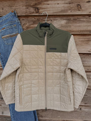 Men's Southern Marsh Falcon Hill Quilted Jacket in Khaki