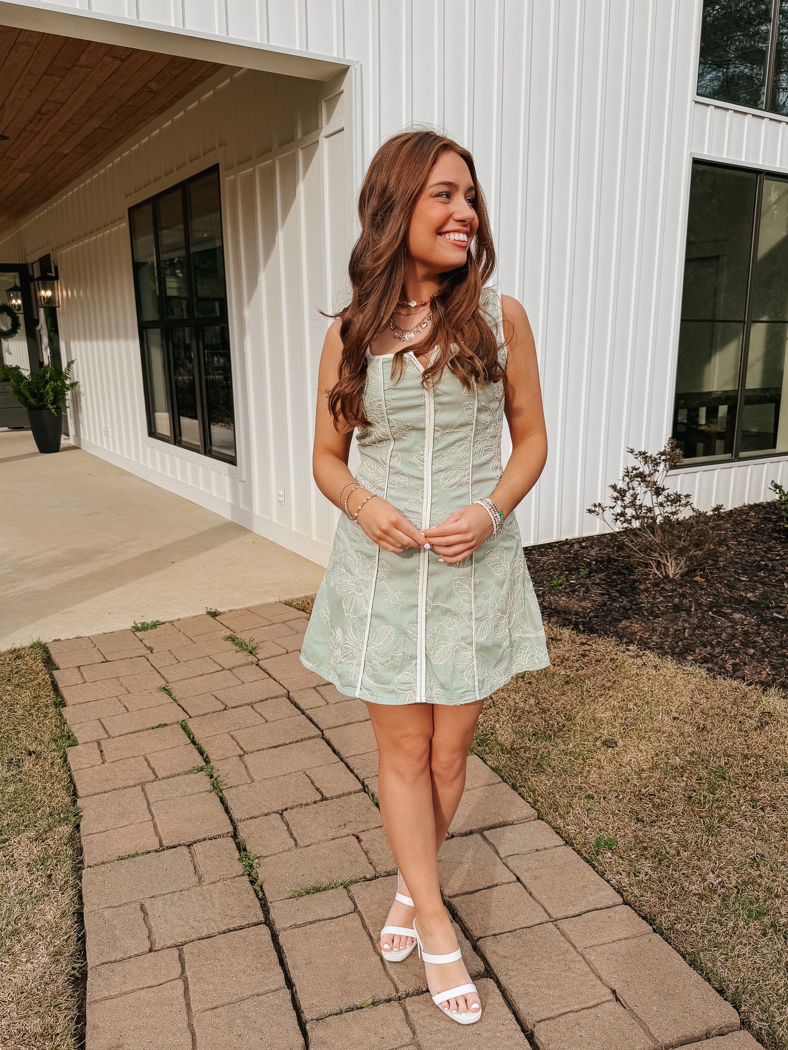 Joyful Blooms Embordered Dress