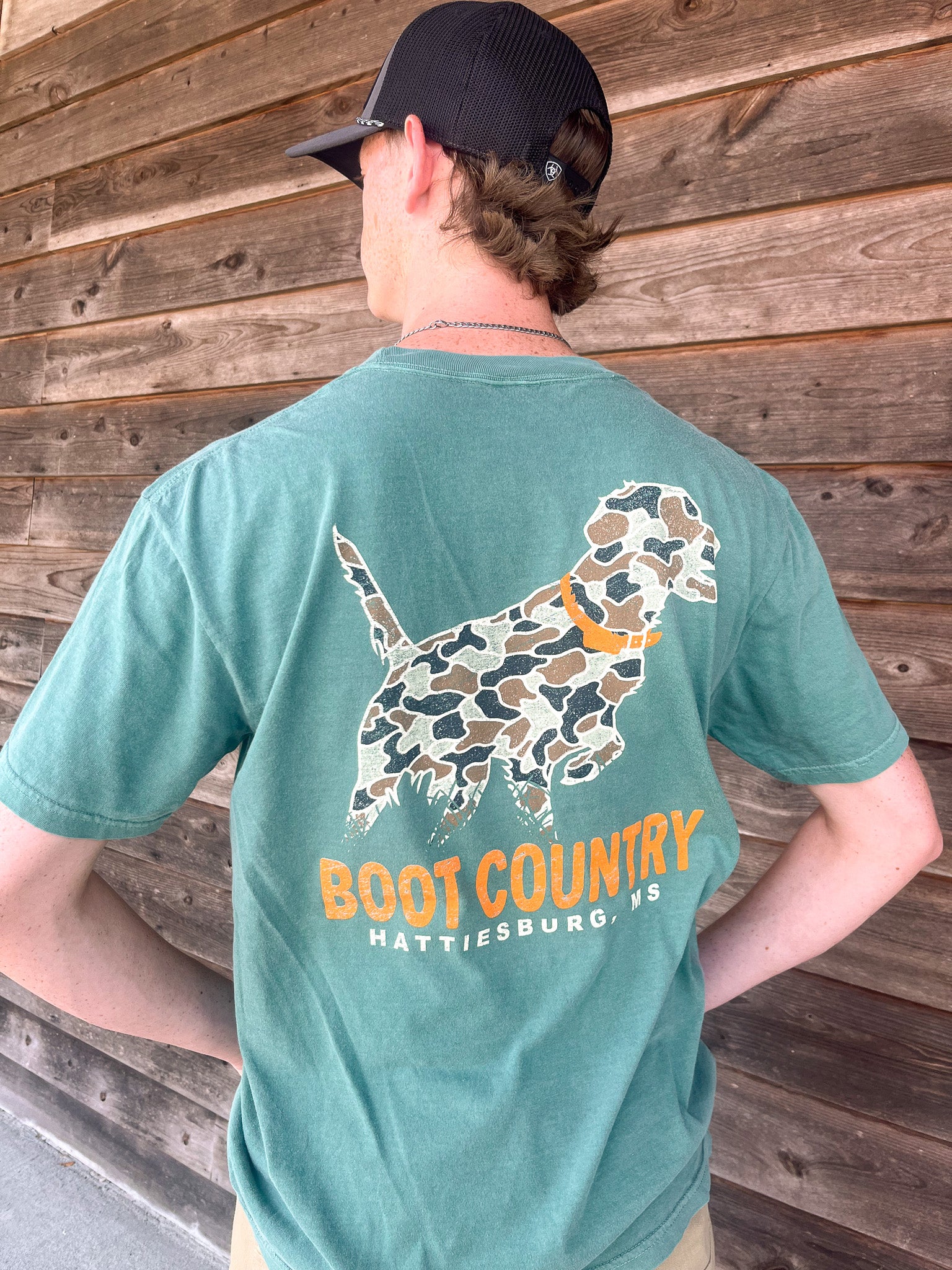 **EXCLUSIVE** Boot Country Born To Hunt T-Shirt in Light Green