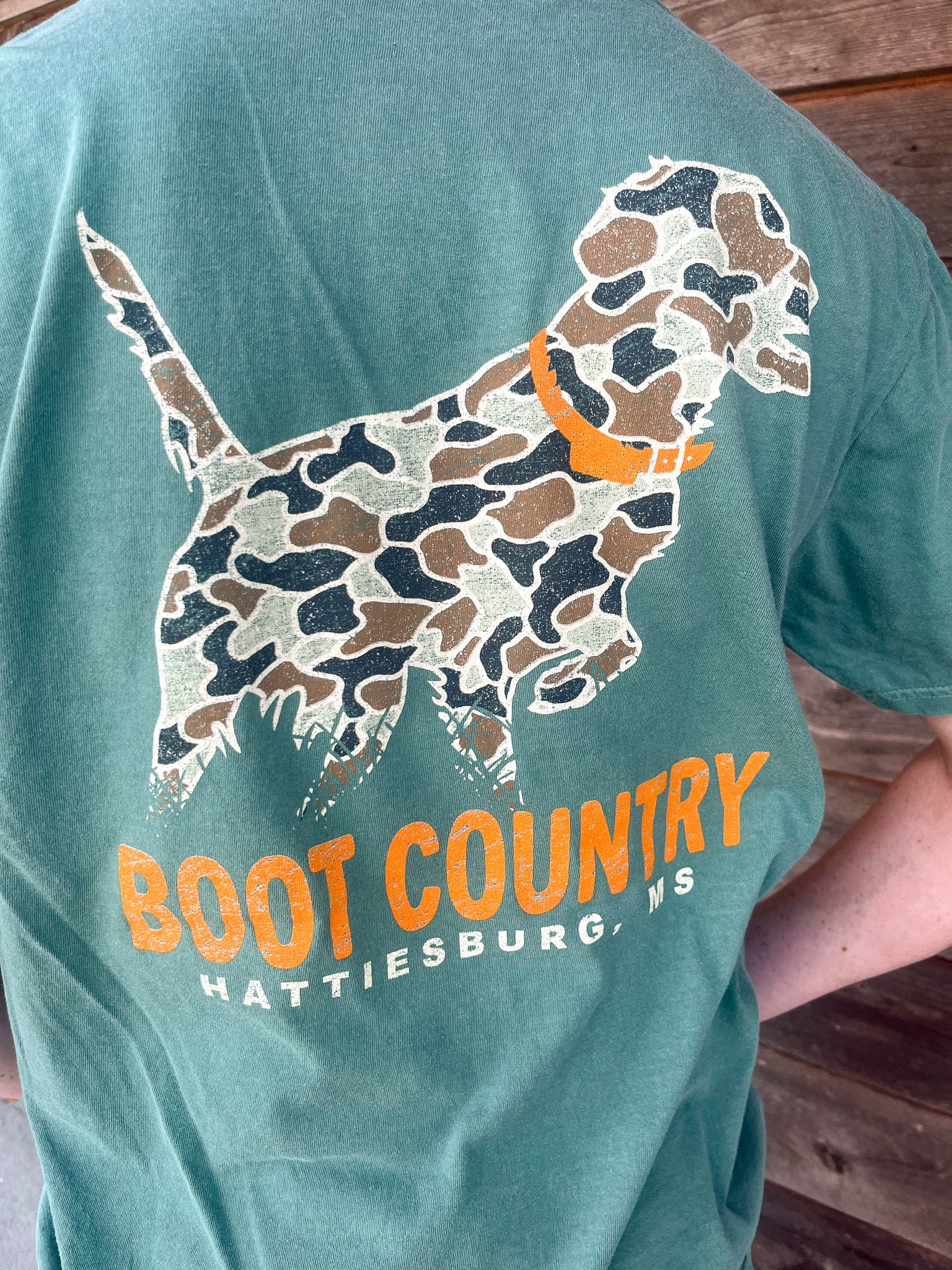 **EXCLUSIVE** Boot Country Born To Hunt T-Shirt in Light Green
