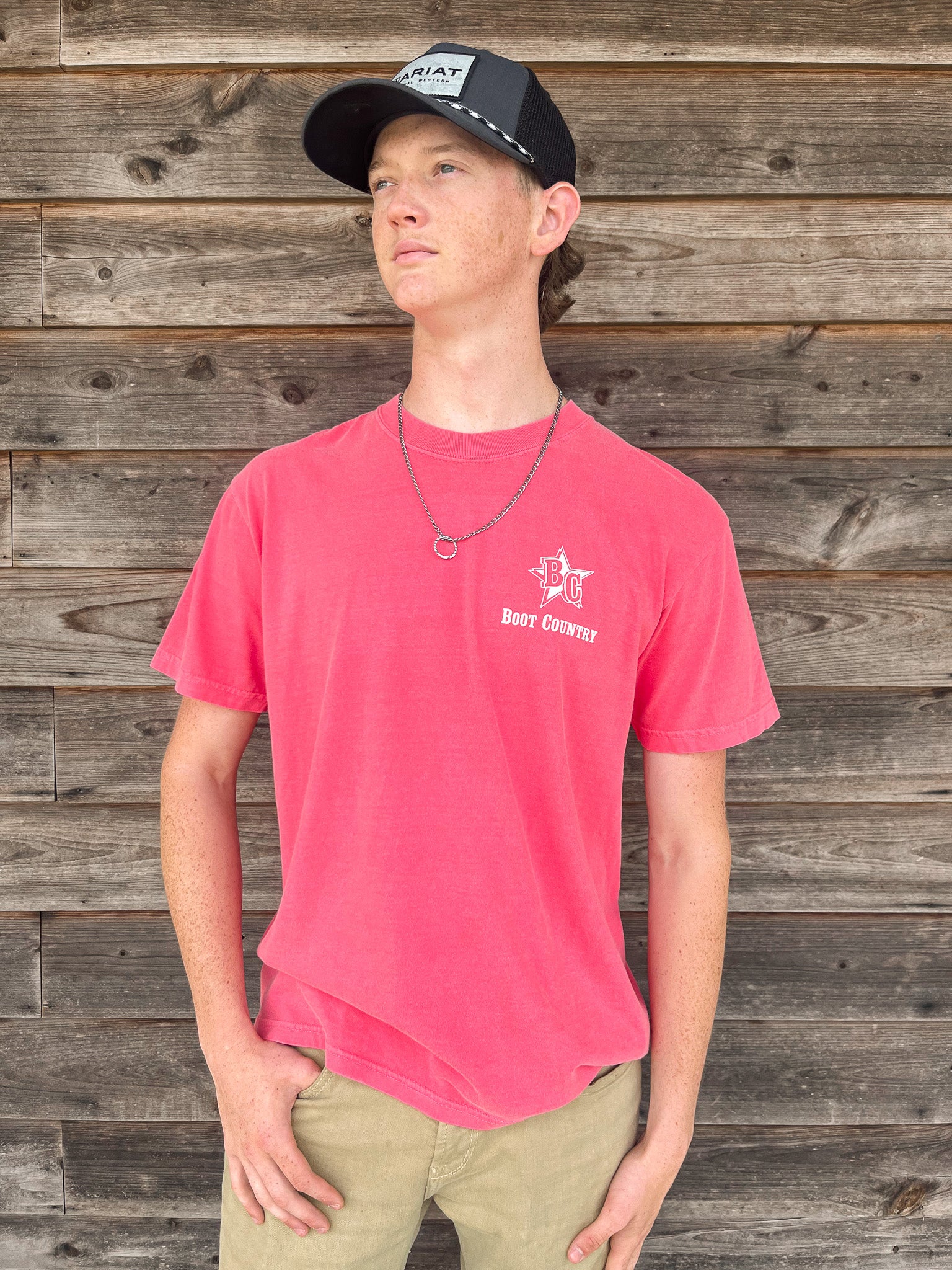 **EXCLUSIVE** Boot Country Gauge T-Shirt in Watermelon