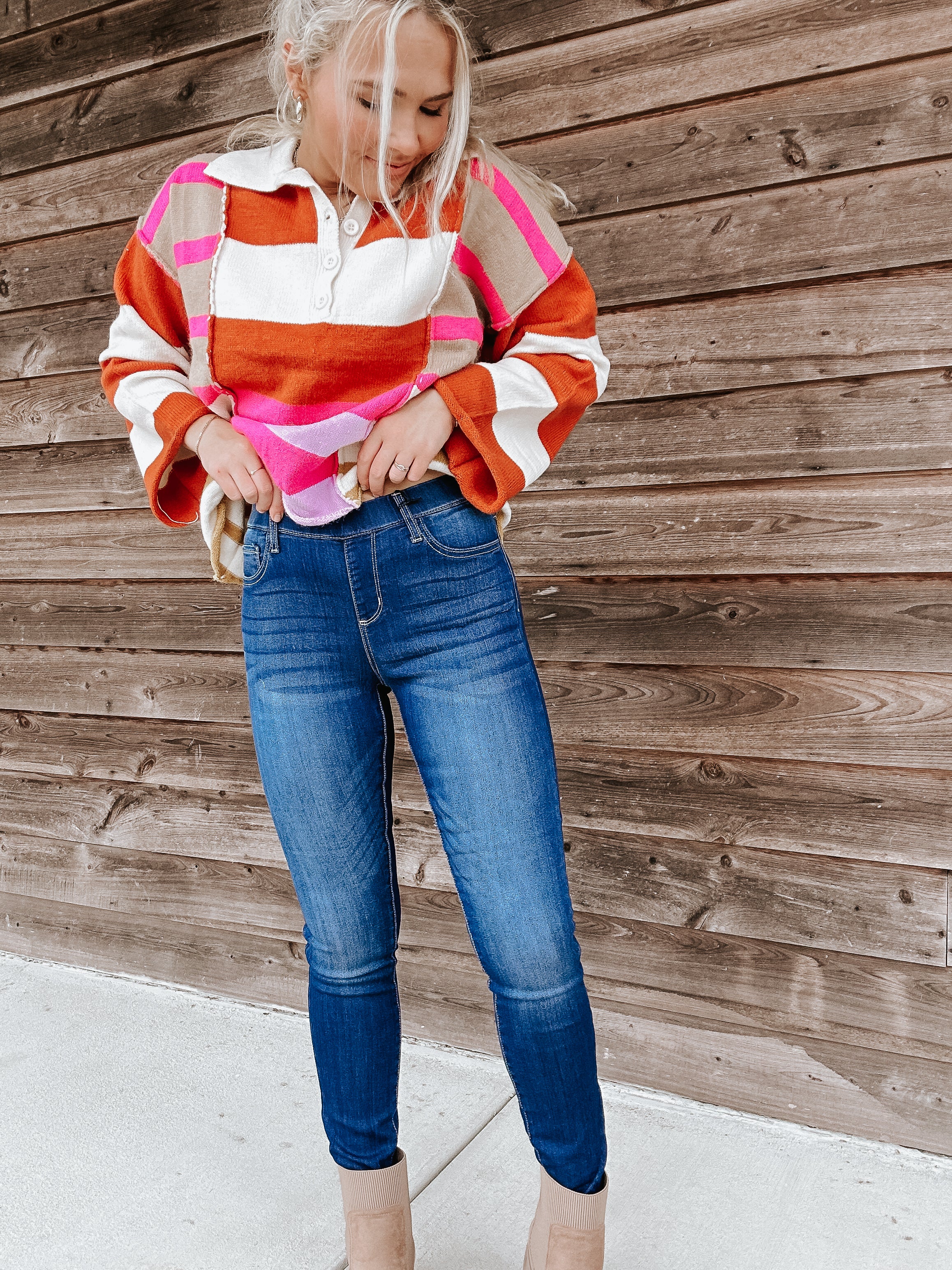 Vaqueros ajustados sin cordones The Lauren Comfort