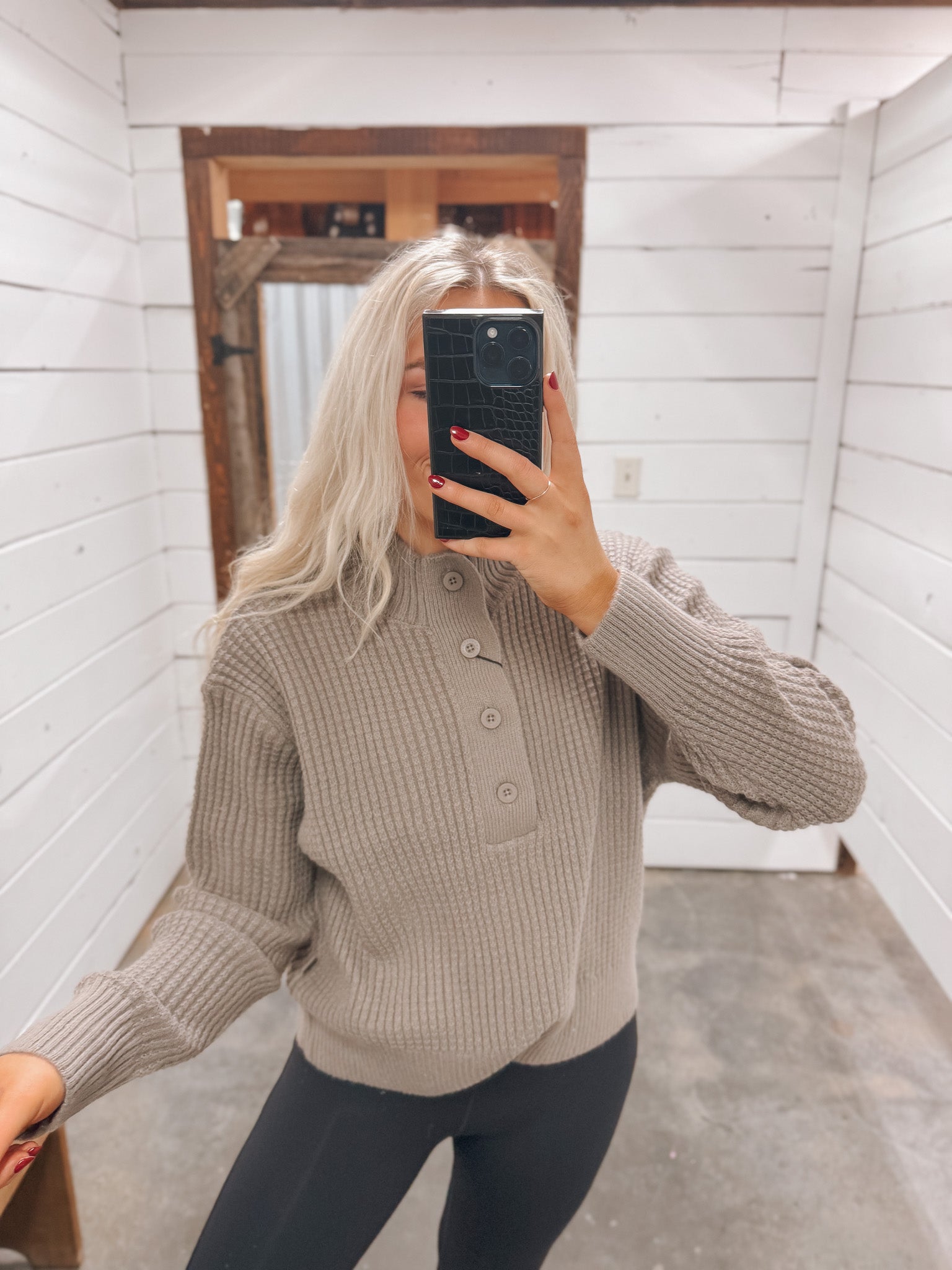 Women's Southern Marsh Massey Chunky Sweater in Burnt Taupe