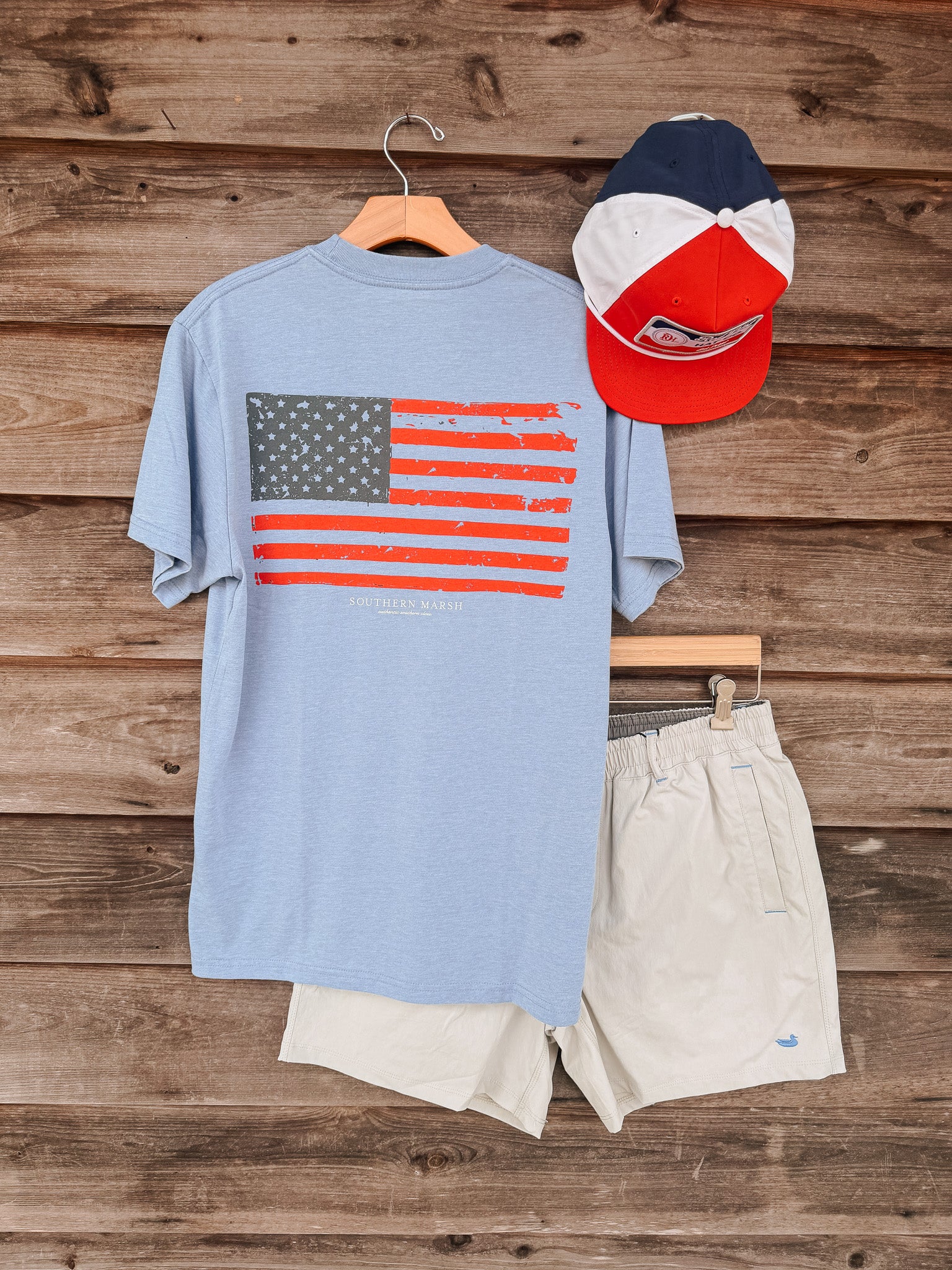Southern Marsh Men's Vintage Flag Seawash T-Shirt