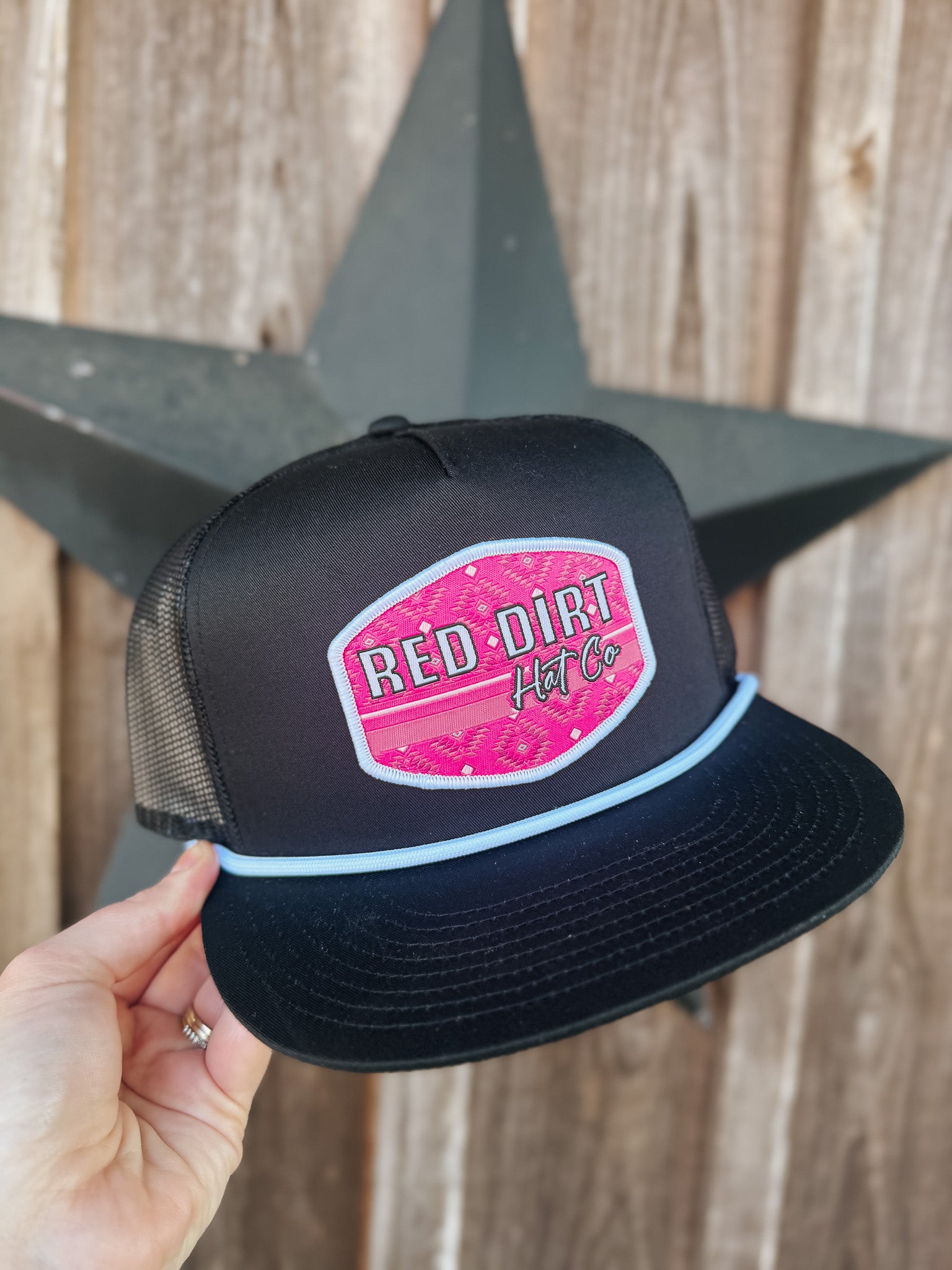 Red Dirt Hat Co. Pretty In Pink Black Cap