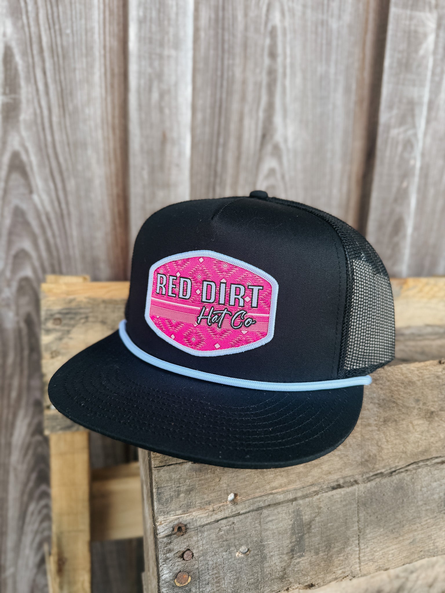 Red Dirt Hat Co. Pretty In Pink Black Cap