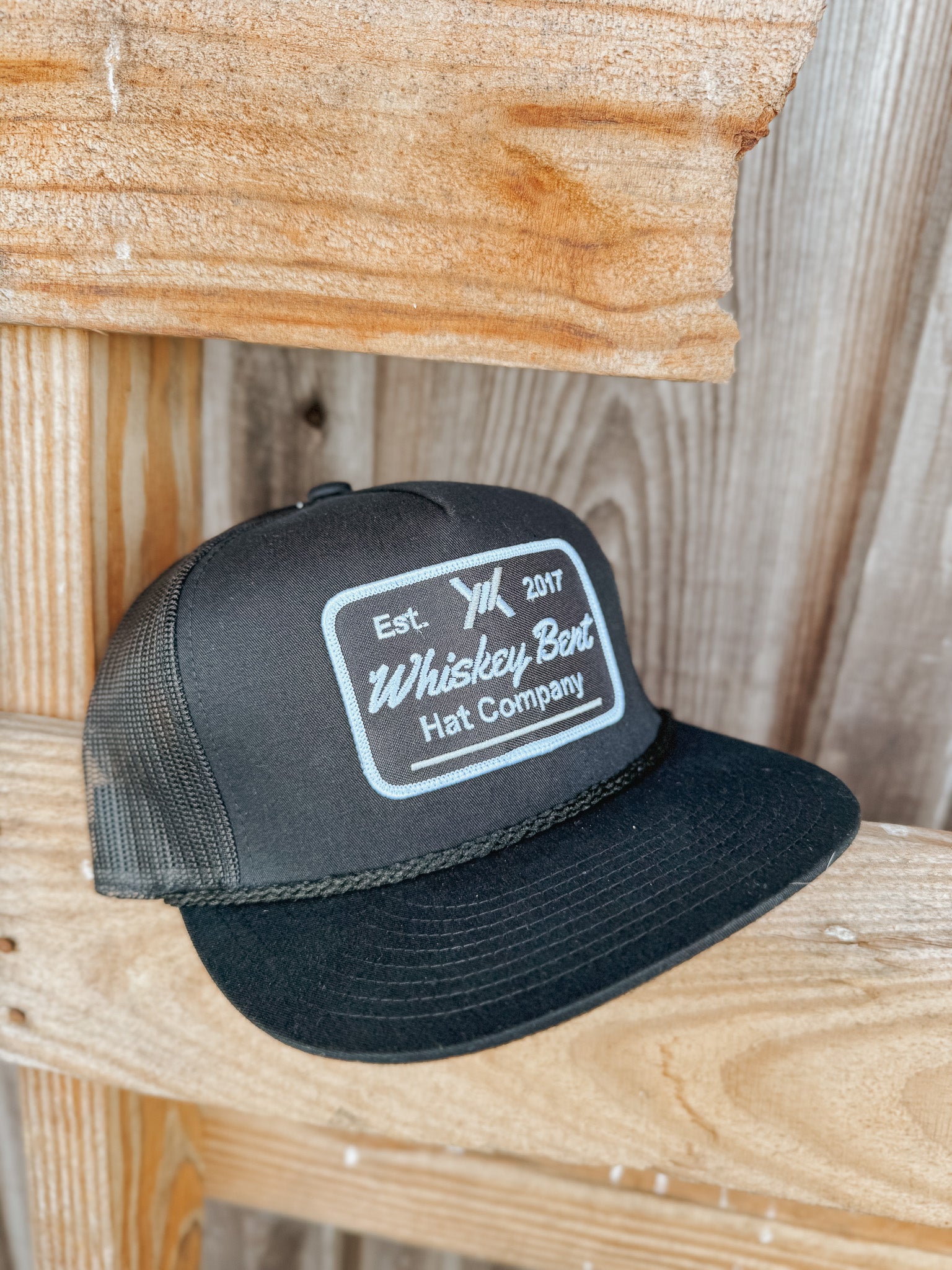 Whiskey Bent Hat Co. Black Top Cap