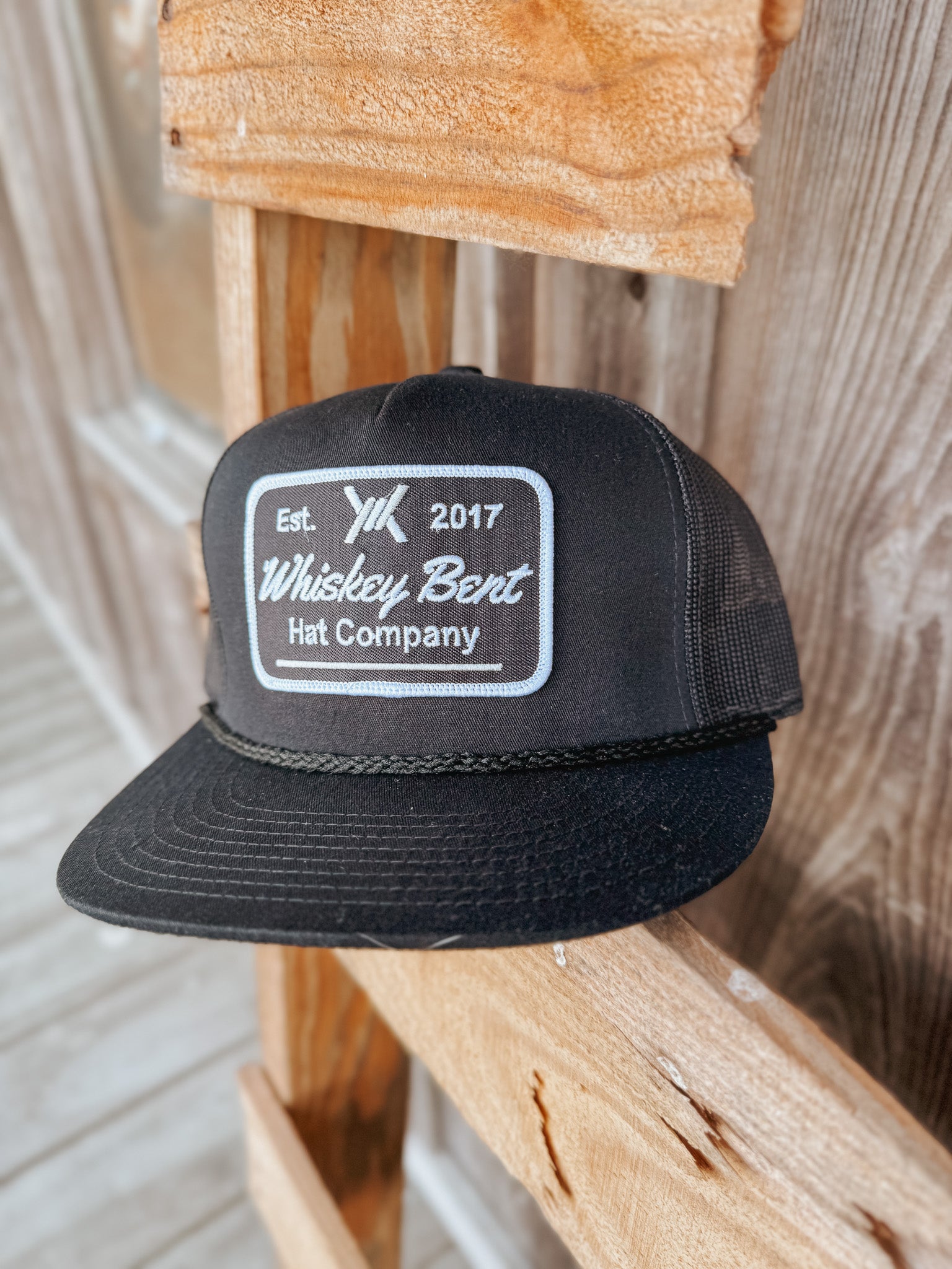 Whiskey Bent Hat Co. Black Top Cap