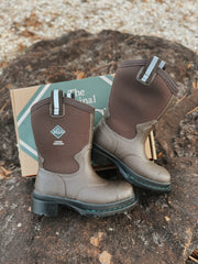 Kid's Muck Chore Western Rubber Boots - Brown