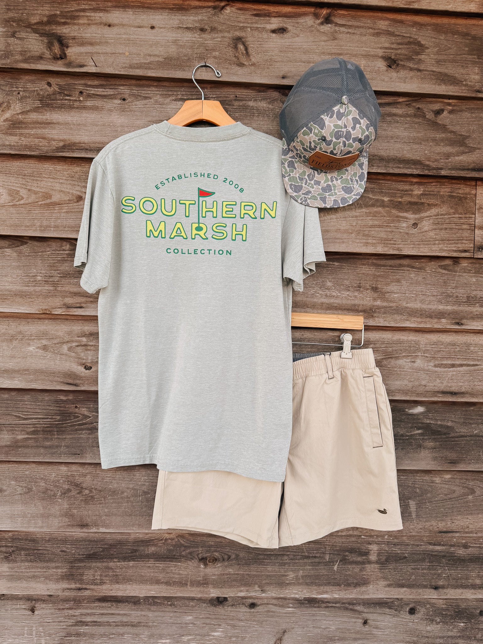 Southern Marsh Flagstick Branding Seawash T-Shirt