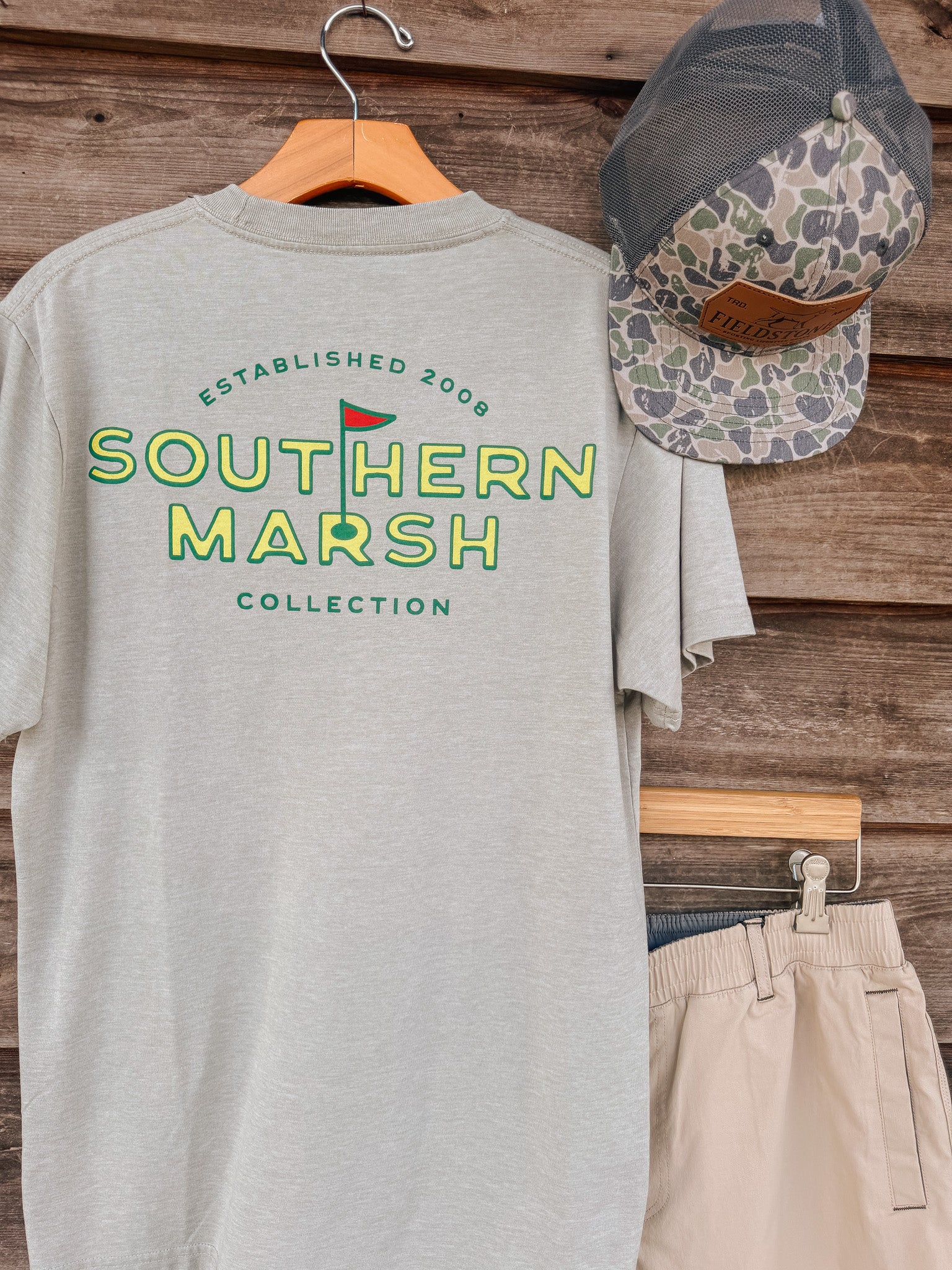 Southern Marsh Flagstick Branding Seawash T-Shirt