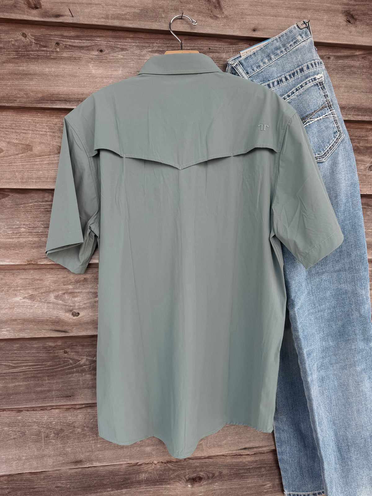 Ferrell | CORE Aqua - Short Sleeve Pearl Snap Shirt