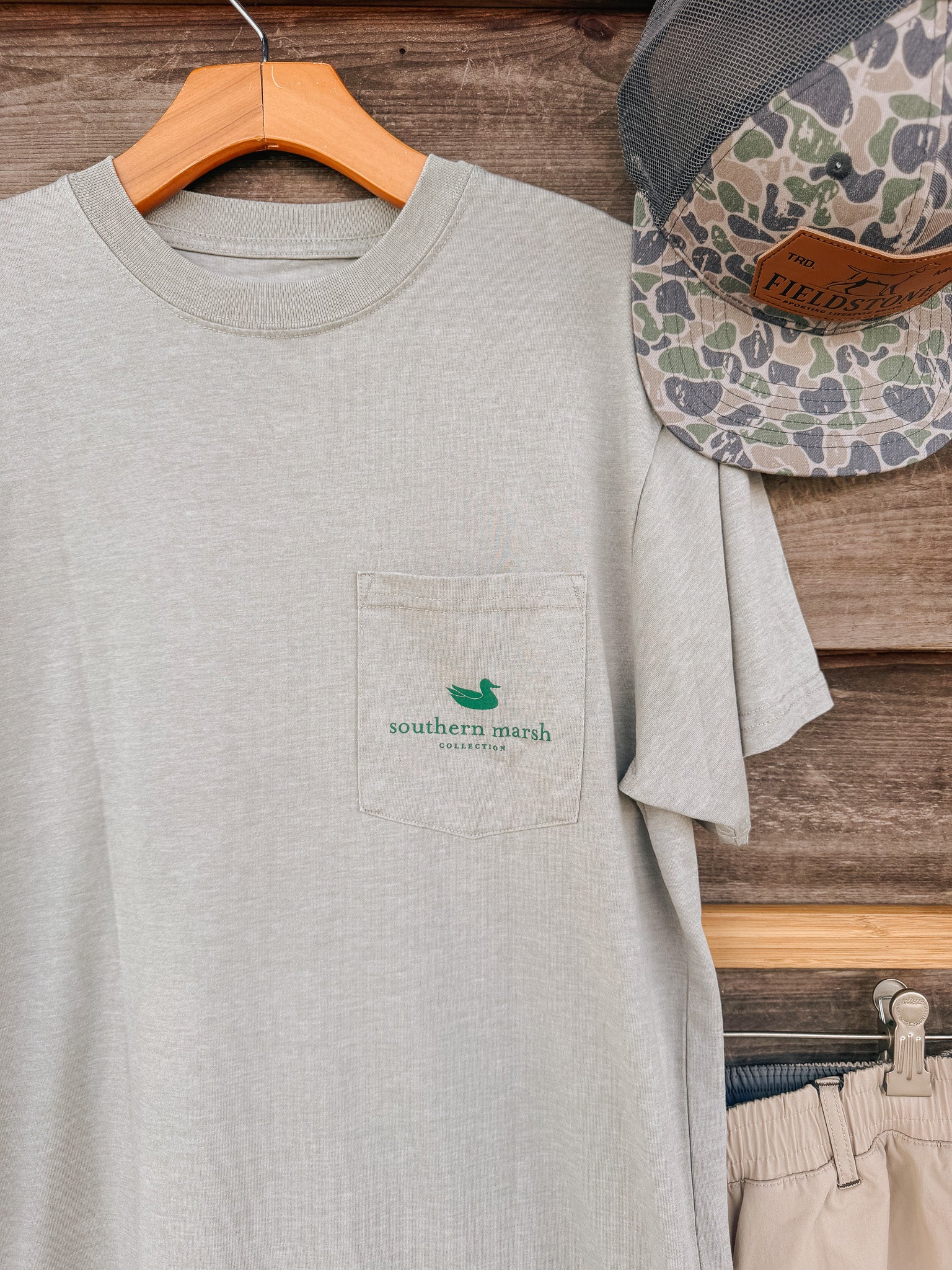 Southern Marsh Flagstick Branding Seawash T-Shirt