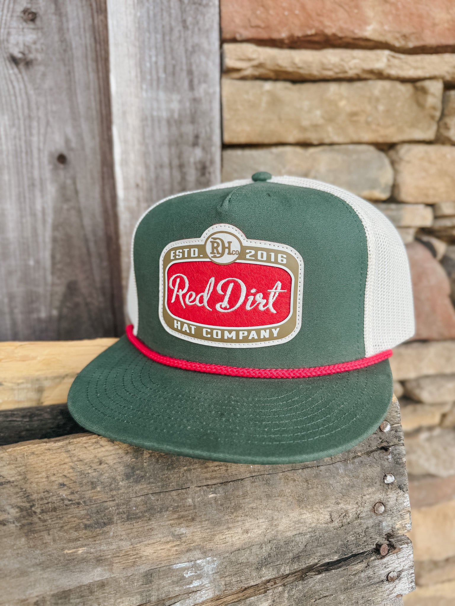 Red Dirt Hat Co. Gitty Up Dark Green/Khaki Cap