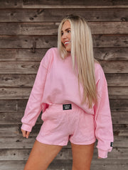 Lulu Mac Light Pink Waffle Shorts