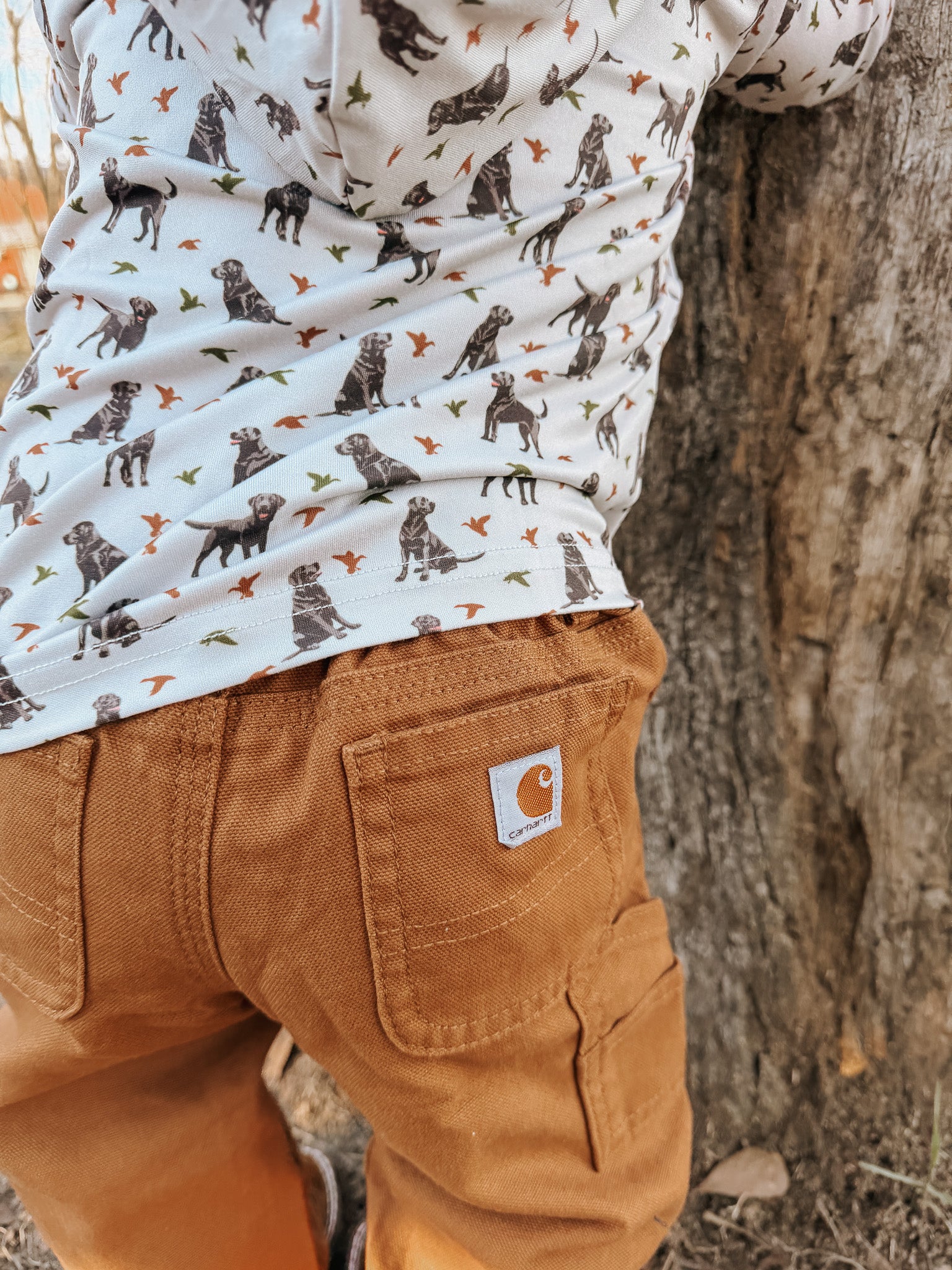 Carhartt Infant & Toddler Canvas Dungaree Pants in Carhartt Brown