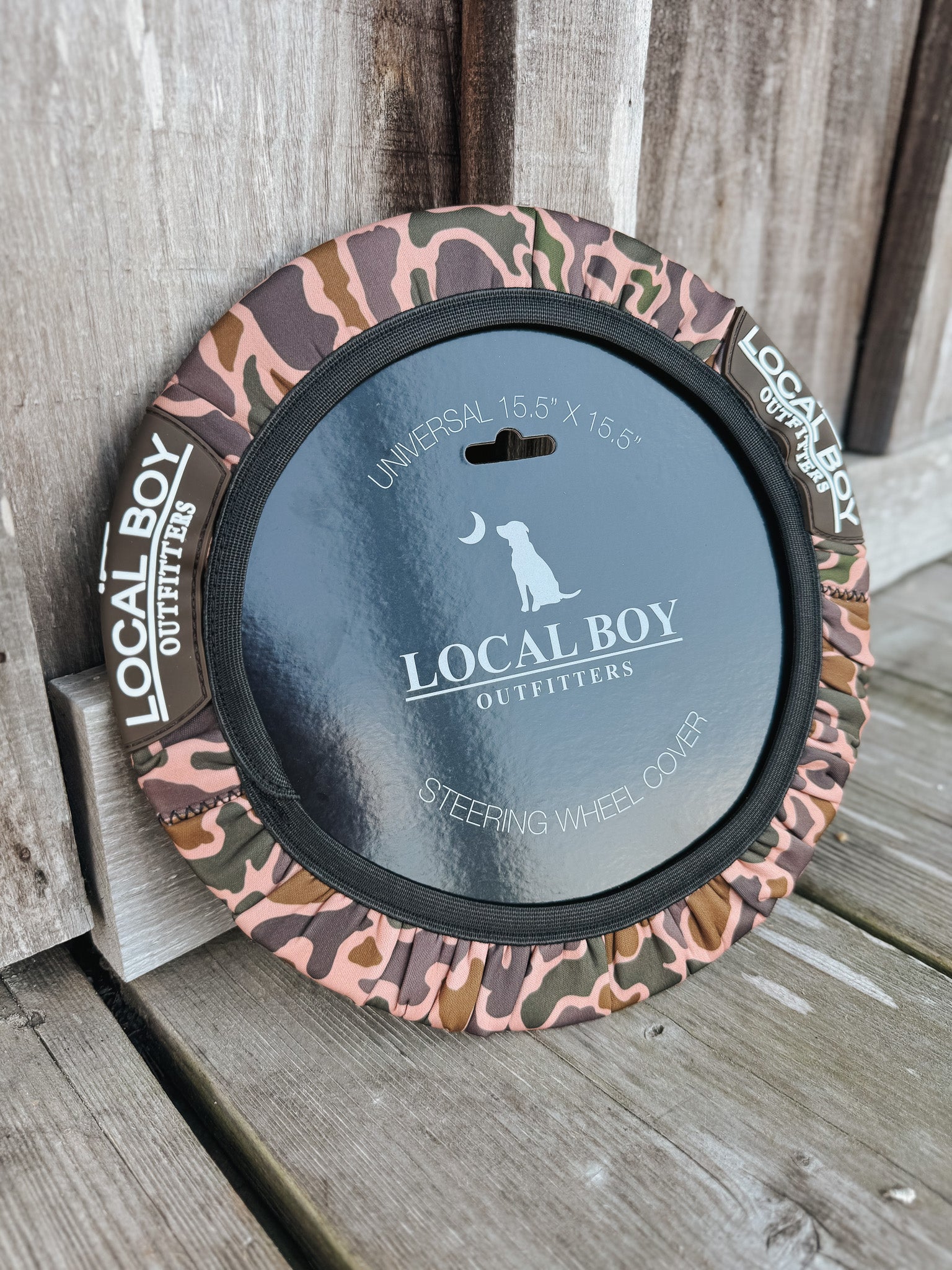 Local Boy Steering Wheel Cover in Old School Camo