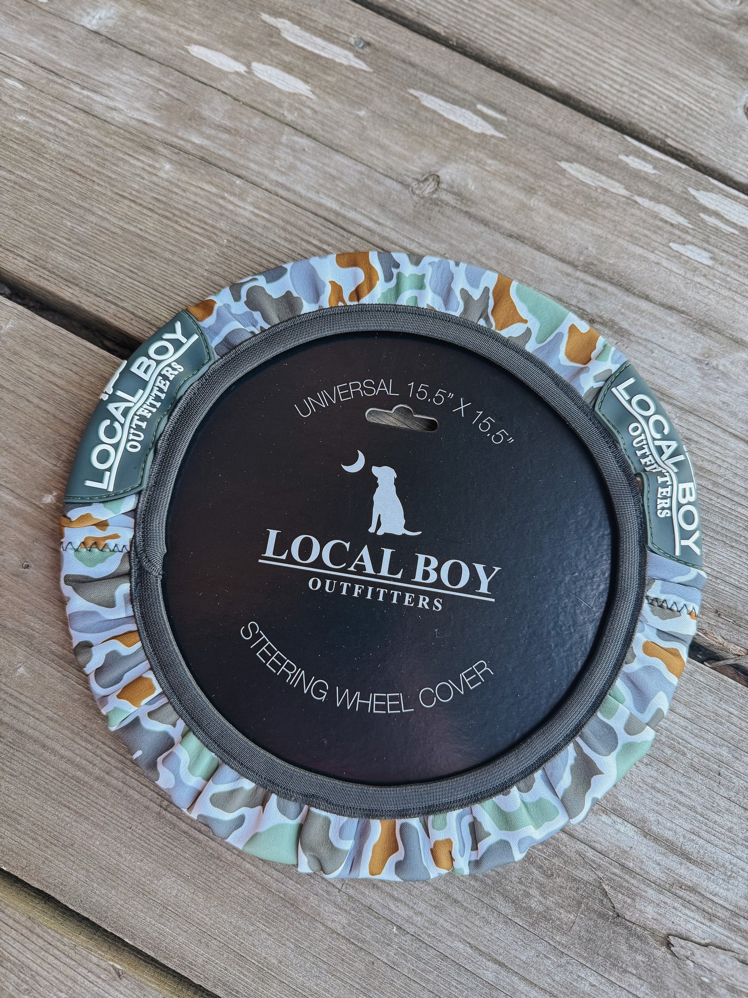 Local Boy Steering Wheel Cover in Localflage Bluff