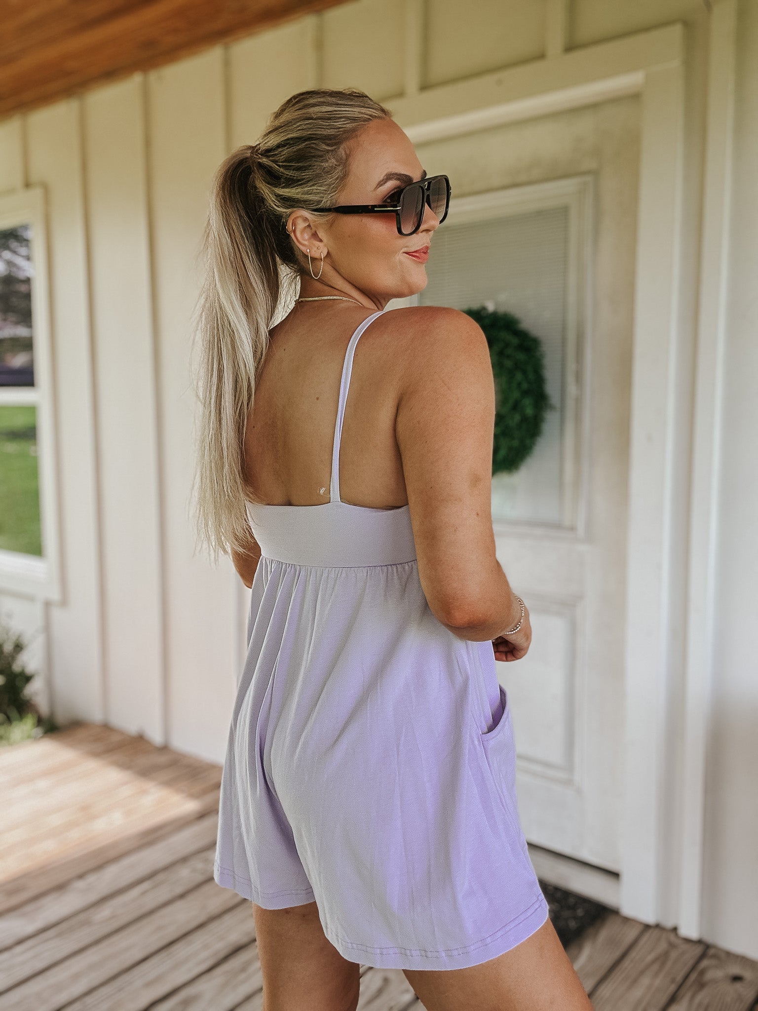 Easygoing Romper in Lavender