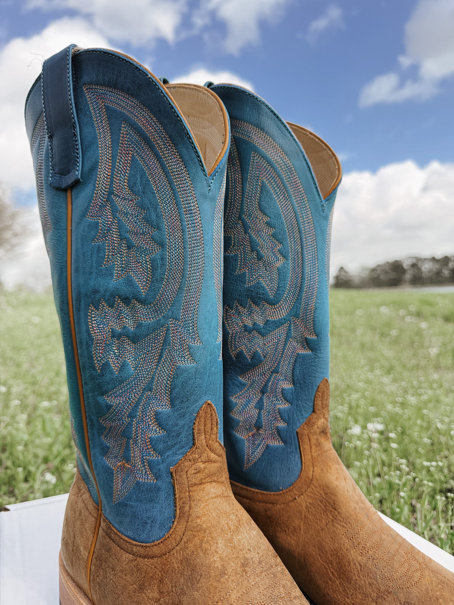 Men's Anderson Bean Sky Blue Avatar Bison Boots