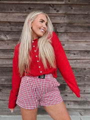 Lulu Mac Red Gingham Boxer Shorts