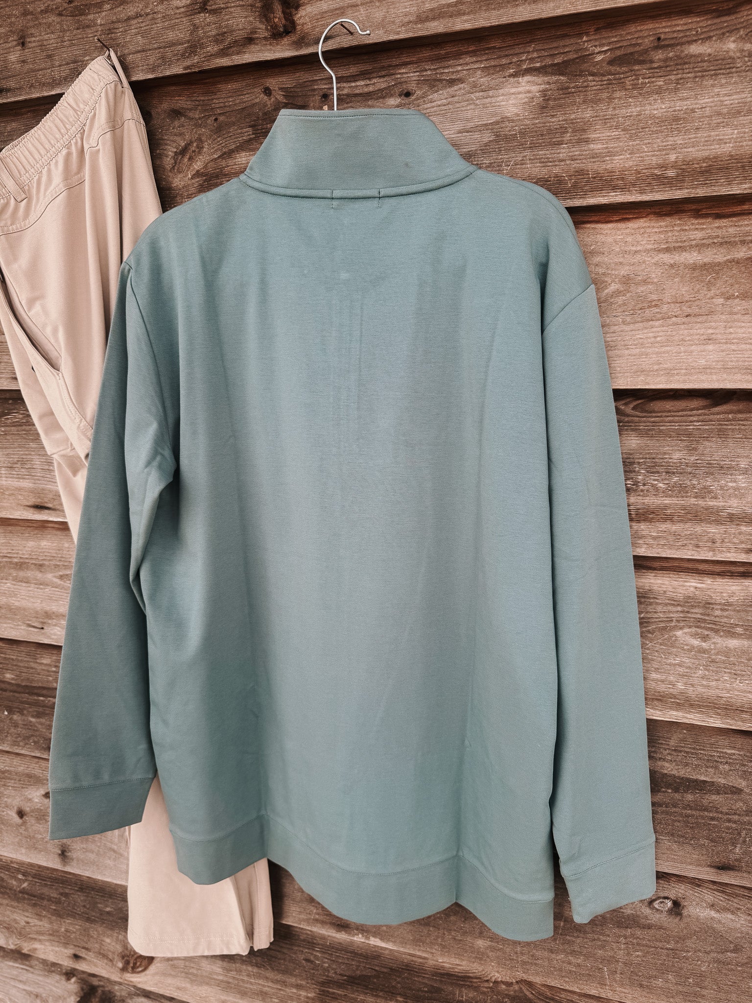 Men's Southern Marsh Peachtree Performance Quarterzip in Burnt Sage