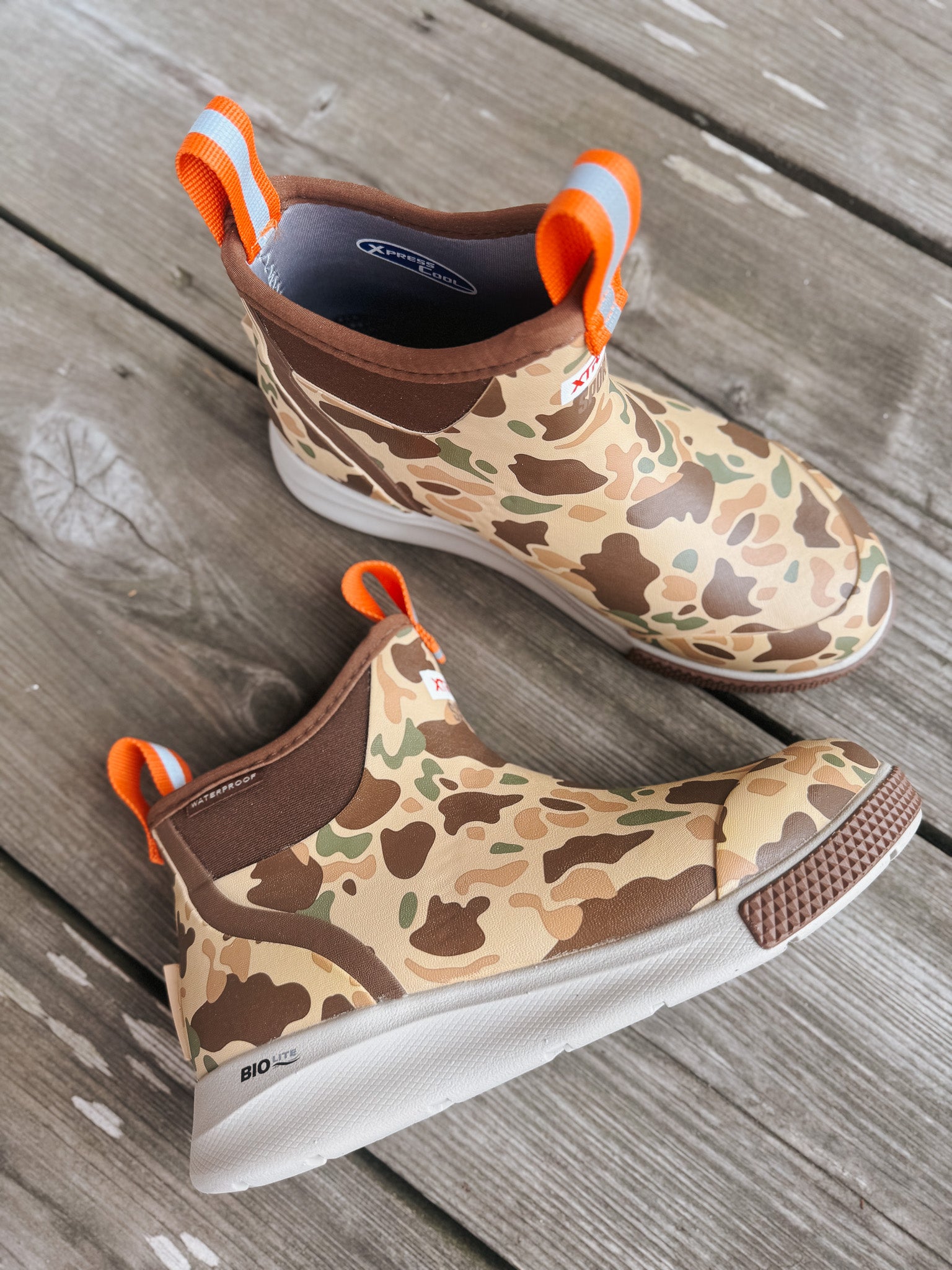 Women's XTRATUF Ankle Deck Boot Sport in Duck Camo
