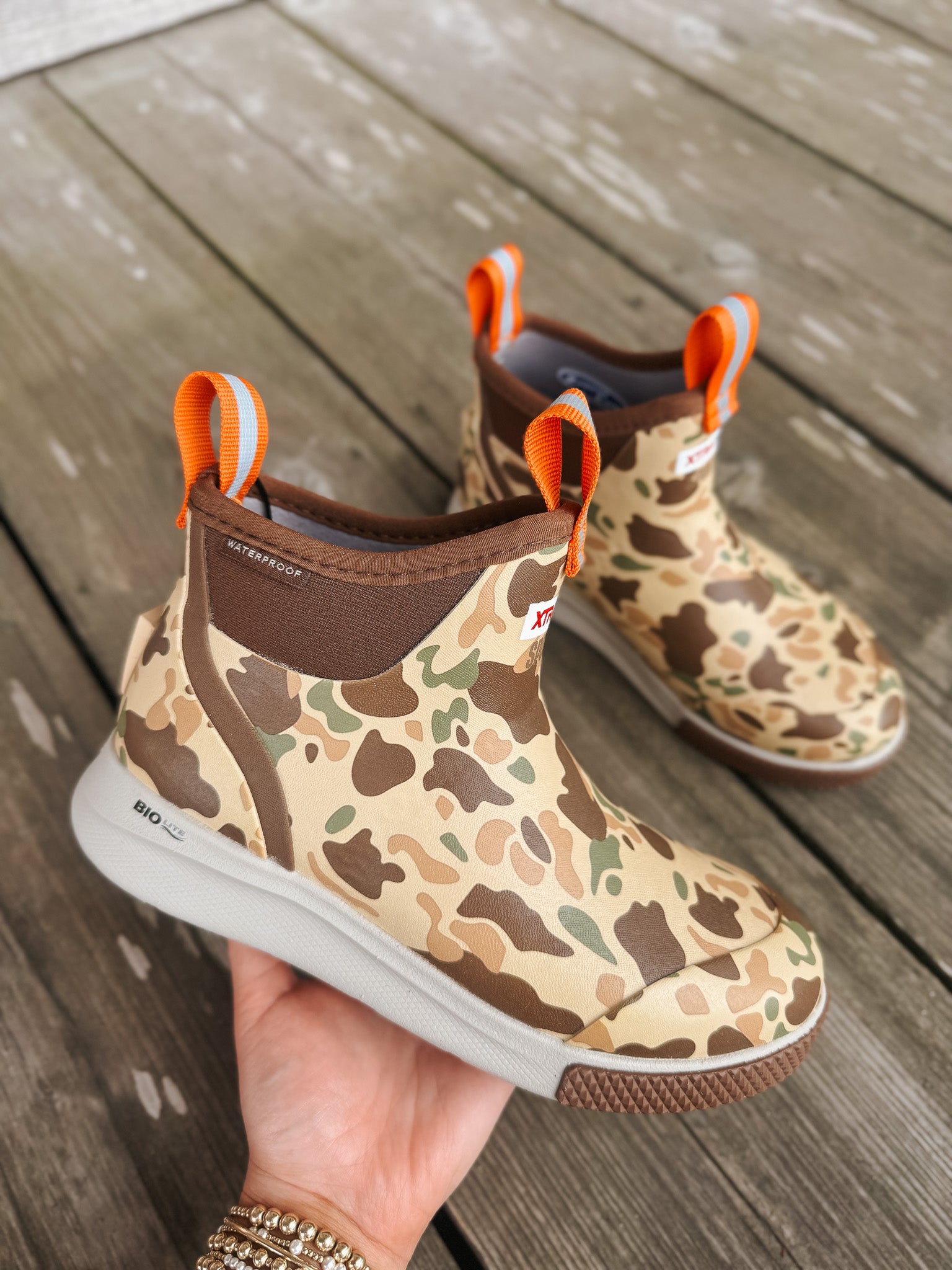 Women's XTRATUF Ankle Deck Boot Sport in Duck Camo