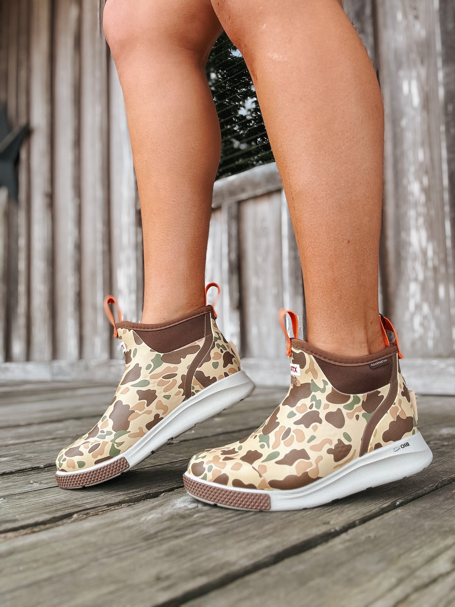 Women's XTRATUF Ankle Deck Boot Sport in Duck Camo