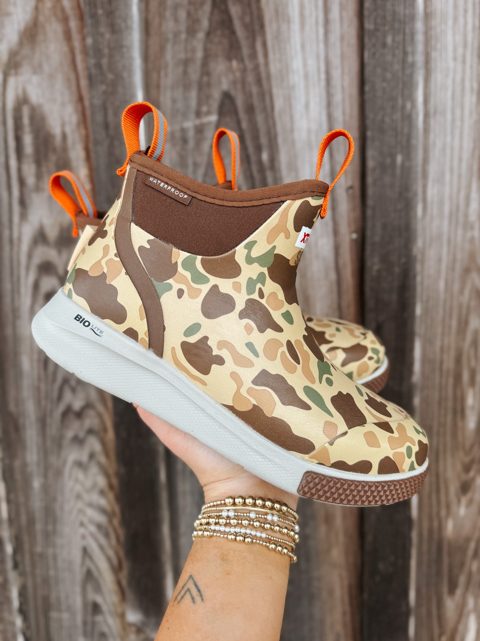 Women's XTRATUF Ankle Deck Boot Sport in Duck Camo